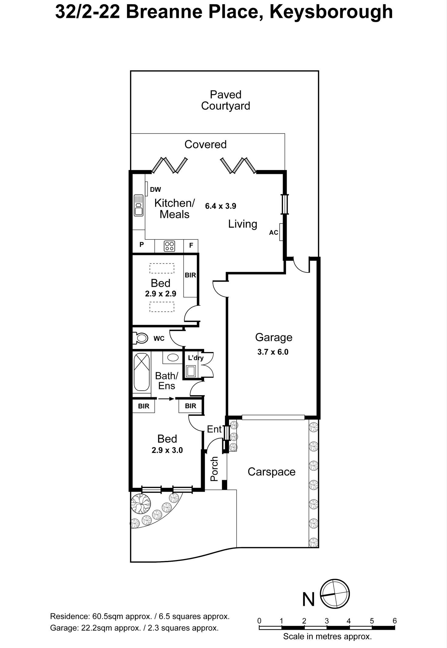 Floorplan of Homely unit listing, 32/2-22 Breanne Place, Keysborough VIC 3173