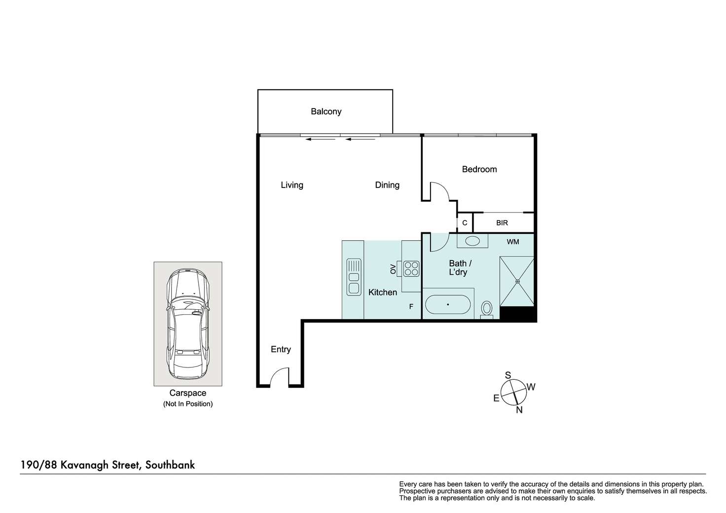 Floorplan of Homely apartment listing, 190/88 Kavanagh Street, Southbank VIC 3006