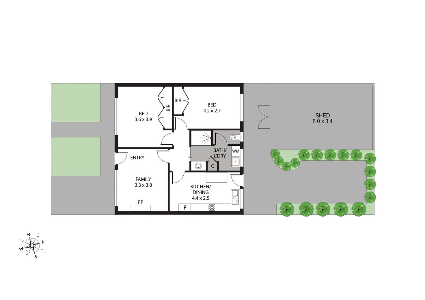 Floorplan of Homely unit listing, 2/2 Lee Street, St Albans VIC 3021