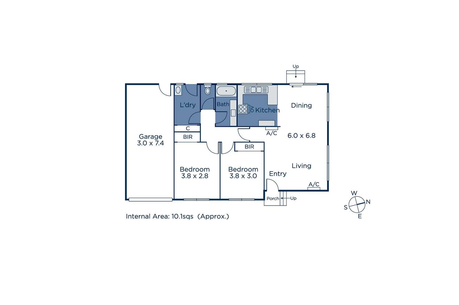 Floorplan of Homely unit listing, 1/5 Fairlawn Place, Bayswater VIC 3153
