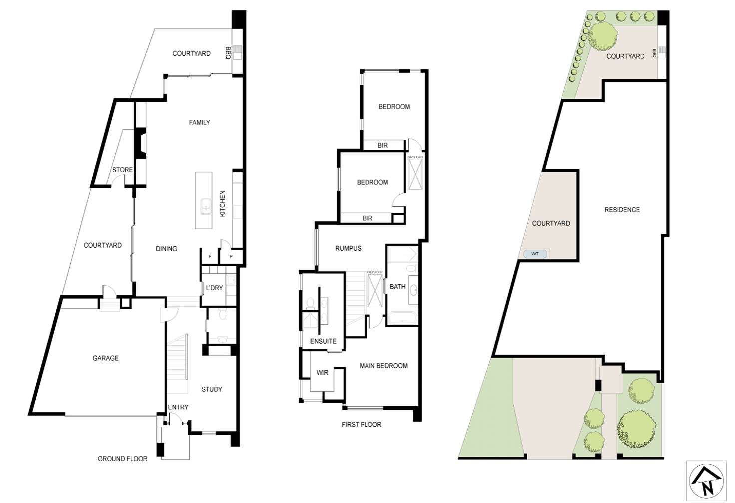 Floorplan of Homely townhouse listing, 24B Tatong Road, Brighton East VIC 3187