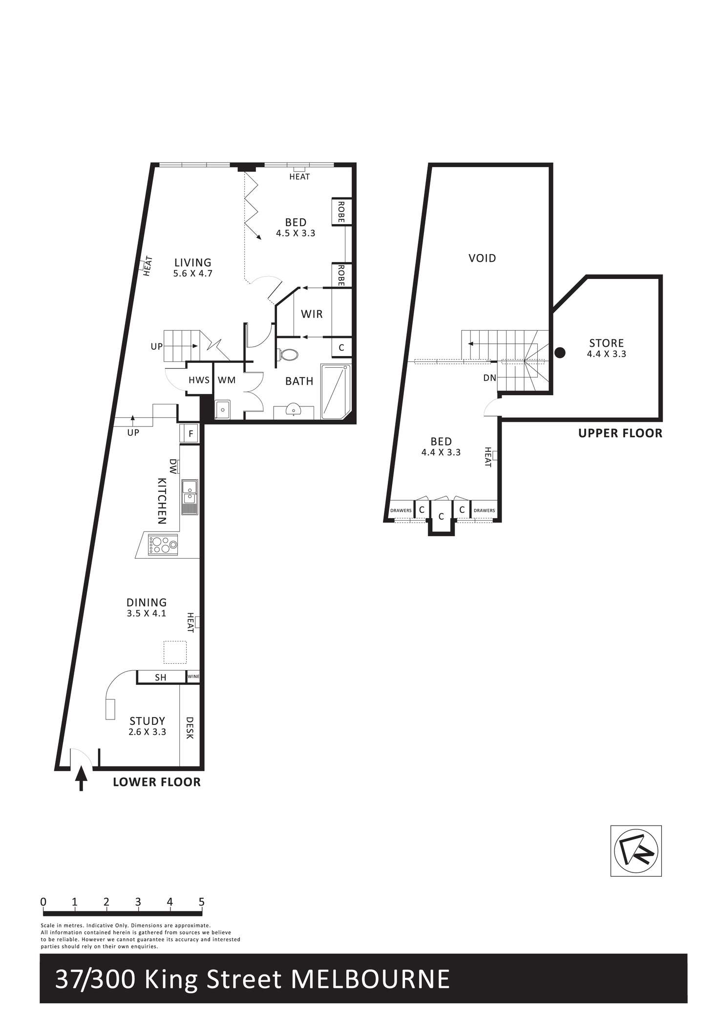Floorplan of Homely apartment listing, 37/300 King Street, Melbourne VIC 3000