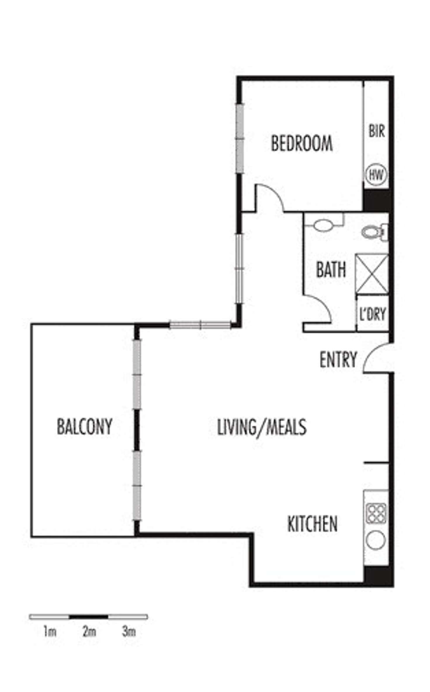 Floorplan of Homely apartment listing, 1225/422 Collins Street, Melbourne VIC 3000