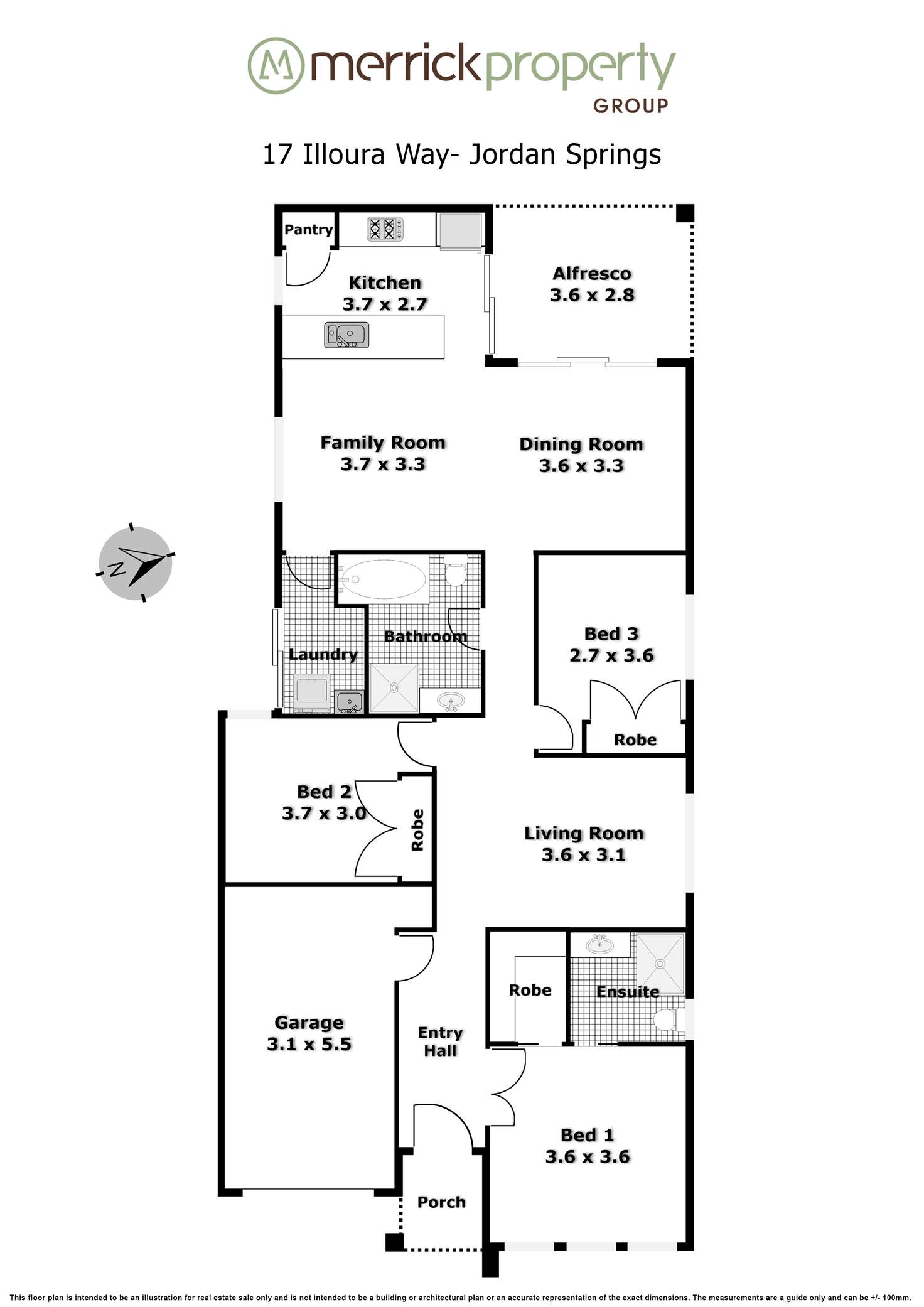 Floorplan of Homely house listing, 17 Illoura Way, Jordan Springs NSW 2747