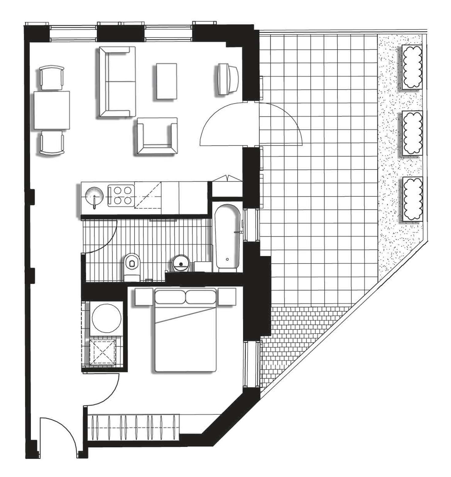 Floorplan of Homely apartment listing, 116/9 Commercial Road, Melbourne VIC 3004