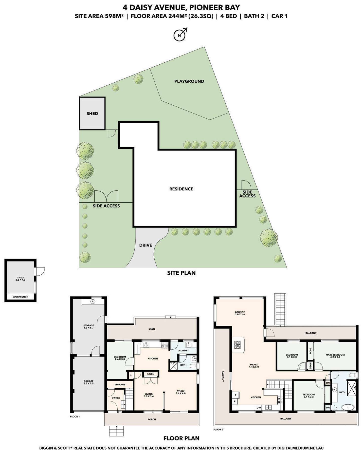 Floorplan of Homely house listing, 4 Daisy Avenue, Pioneer Bay VIC 3984