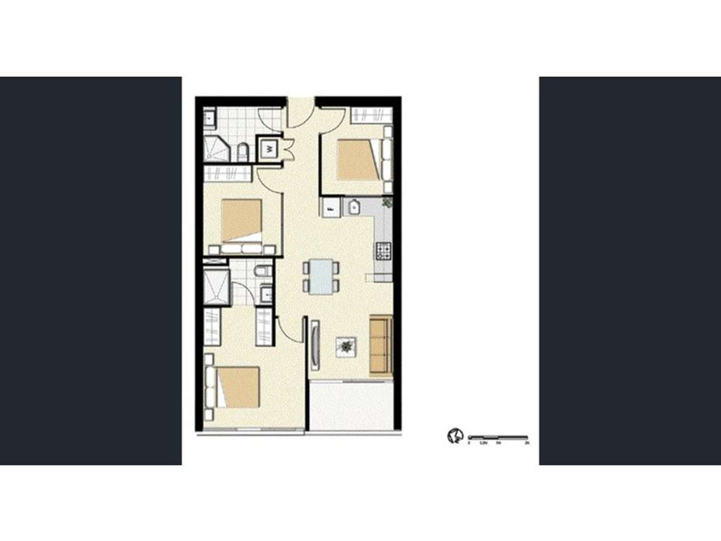 Floorplan of Homely apartment listing, 2403/8 Sutherland Street, Melbourne VIC 3000