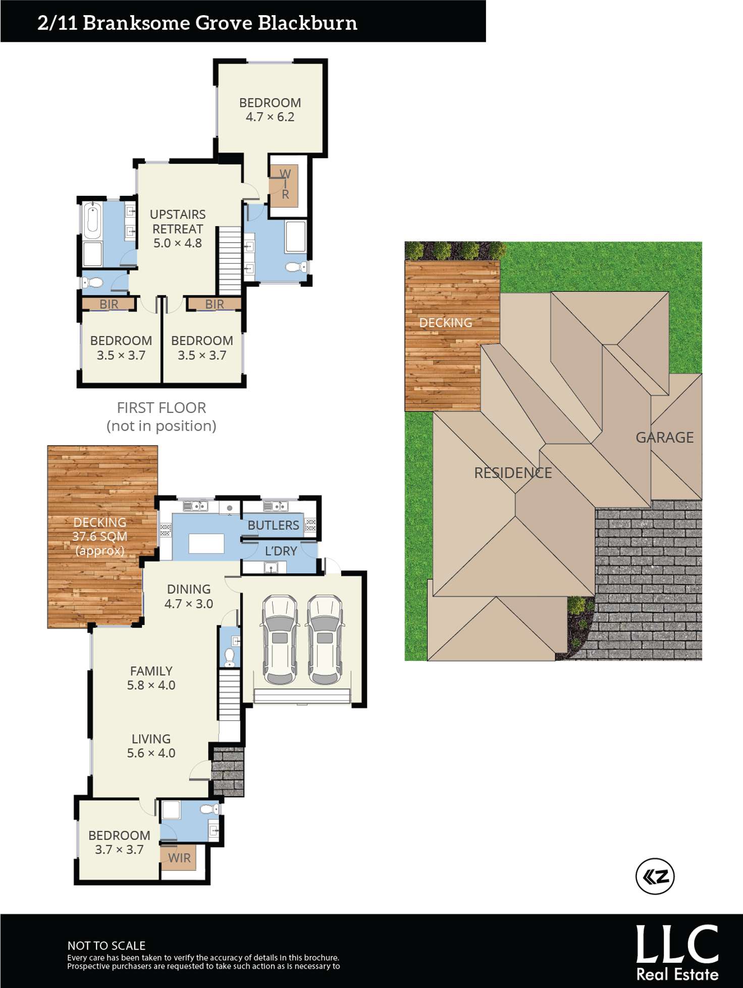 Floorplan of Homely townhouse listing, 2/11 Branksome Grove, Blackburn South VIC 3130