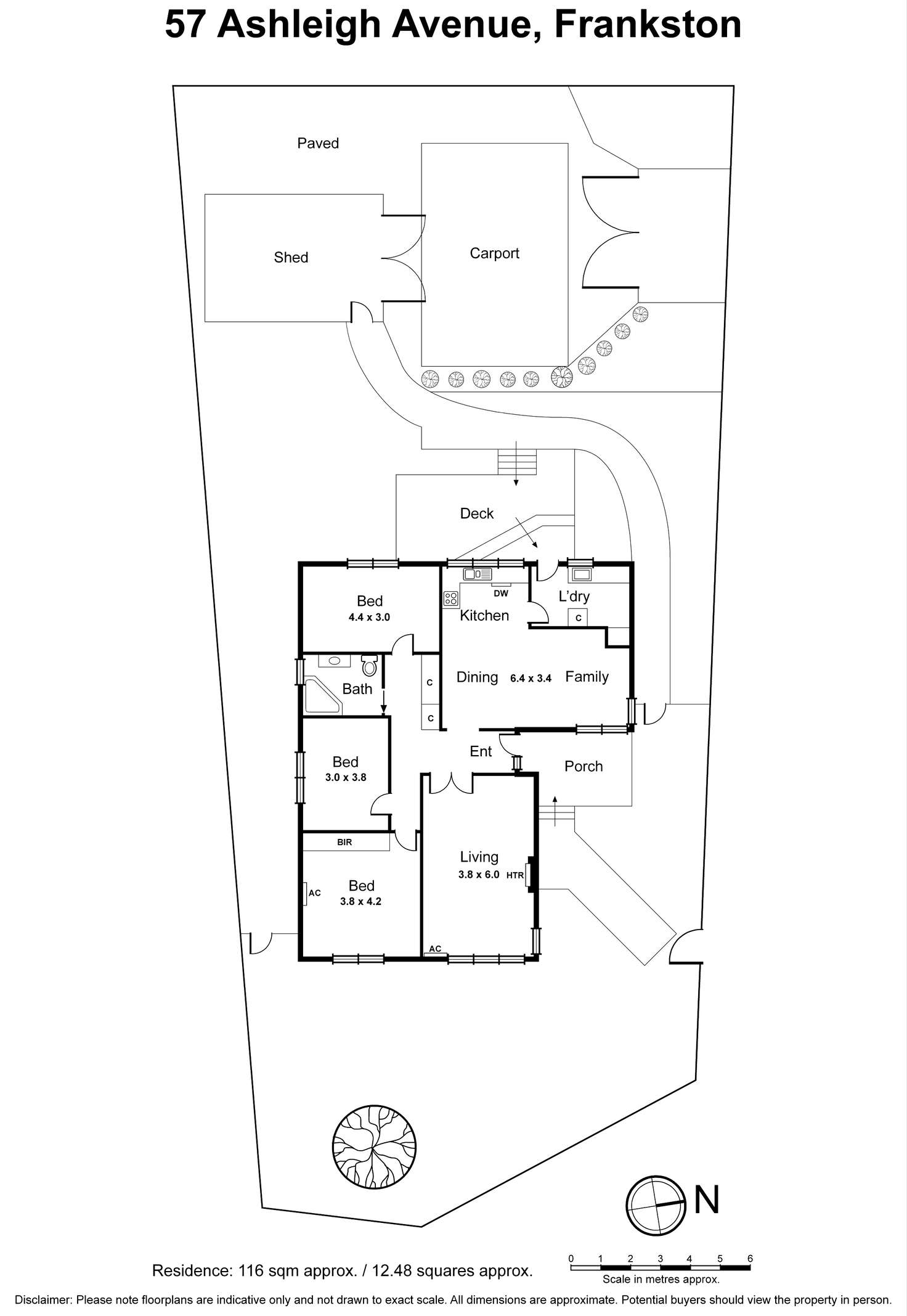 Floorplan of Homely house listing, 57 Ashleigh Avenue, Frankston VIC 3199