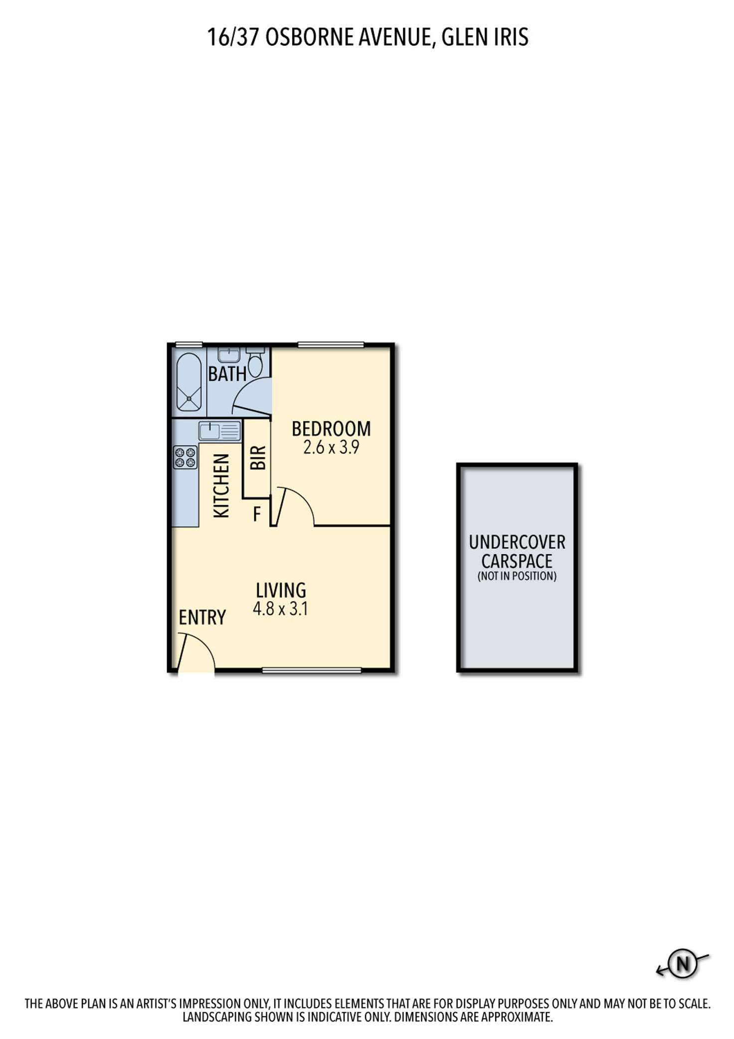 Floorplan of Homely apartment listing, 16/37 Osborne Avenue, Glen Iris VIC 3146