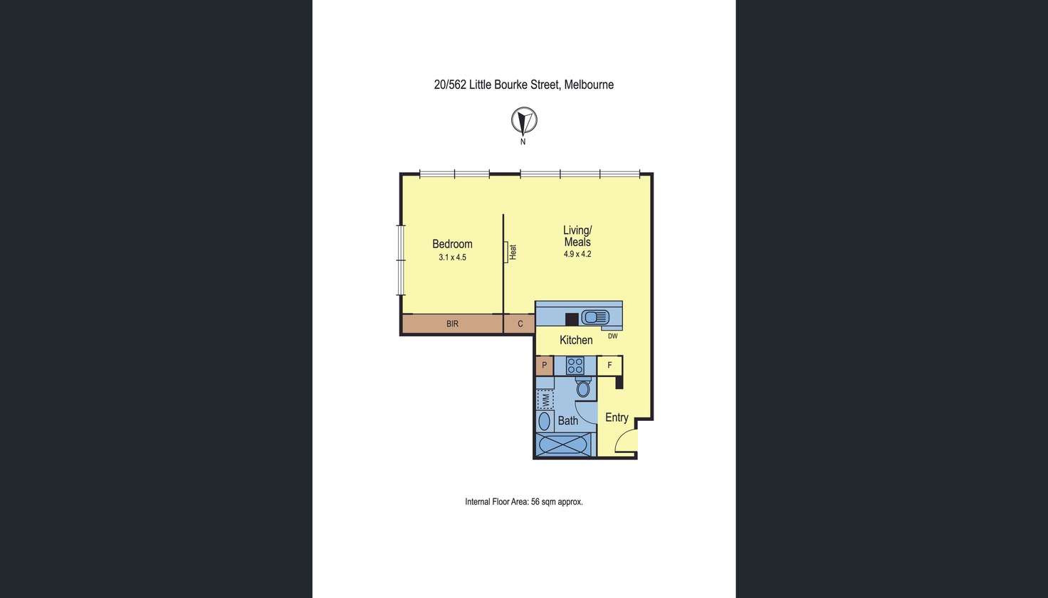 Floorplan of Homely apartment listing, 20/562 Little Bourke Street, Melbourne VIC 3000