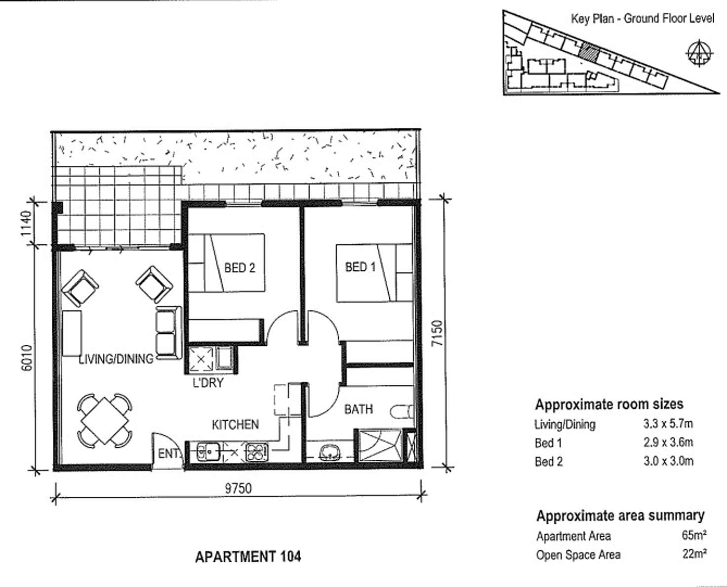 Floorplan of Homely apartment listing, 104/9 Morton Avenue, Carnegie VIC 3163