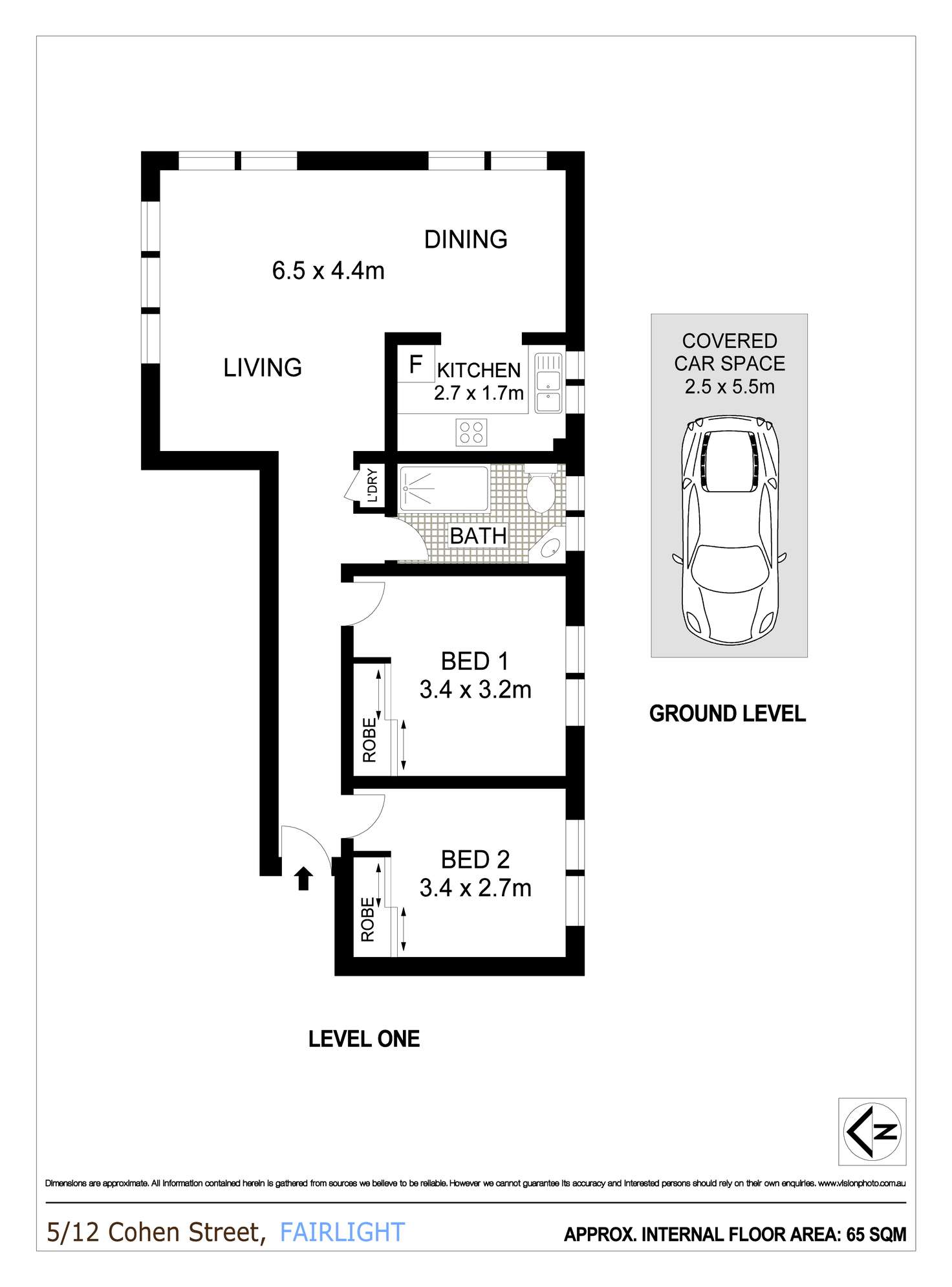 Floorplan of Homely apartment listing, 5/12 Cohen Street, Fairlight NSW 2094