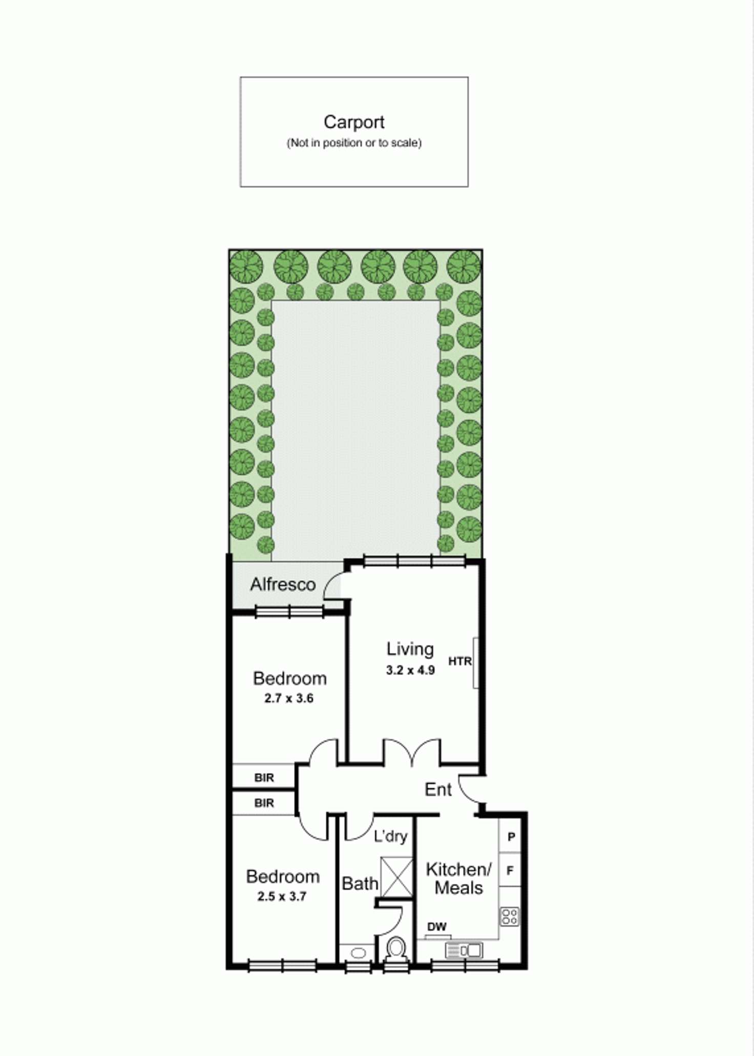 Floorplan of Homely apartment listing, 2/219 Neerim Road, Carnegie VIC 3163