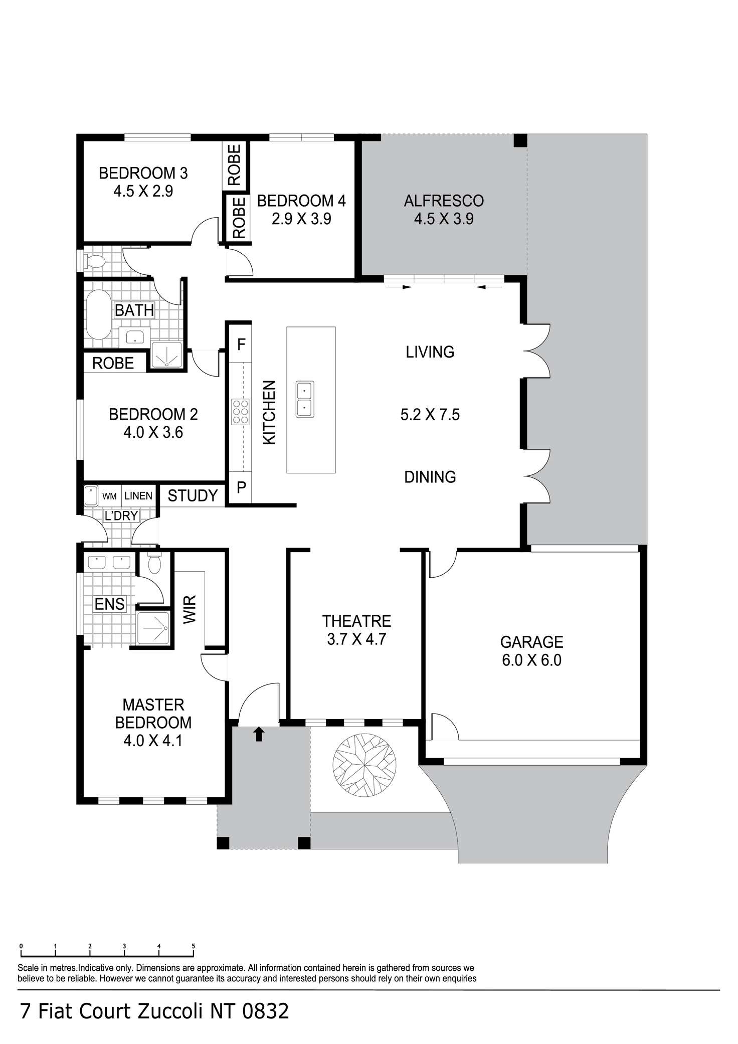 Floorplan of Homely house listing, 7 Fiat Court, Zuccoli NT 832