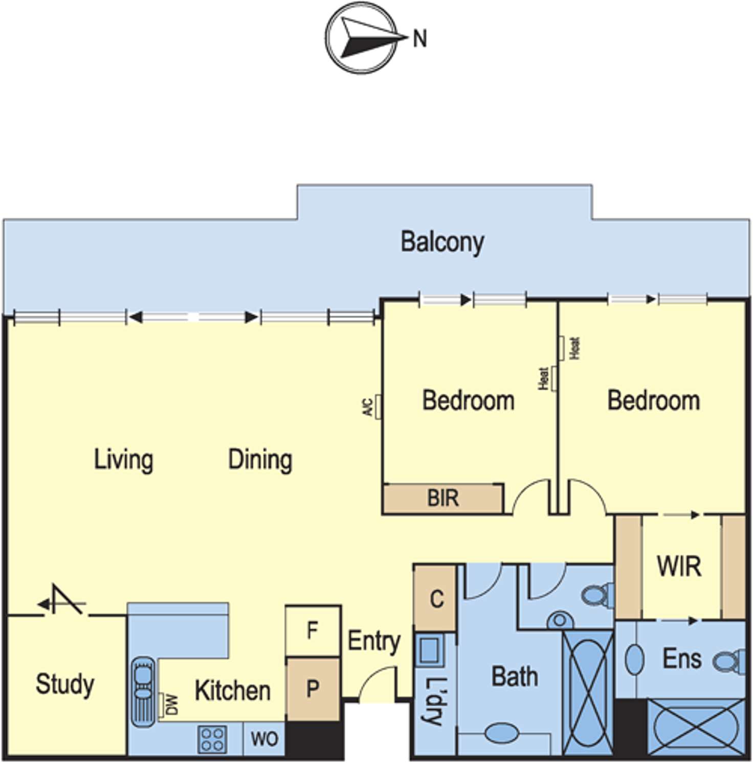 Floorplan of Homely apartment listing, 32/197 Bay Street, Brighton VIC 3186
