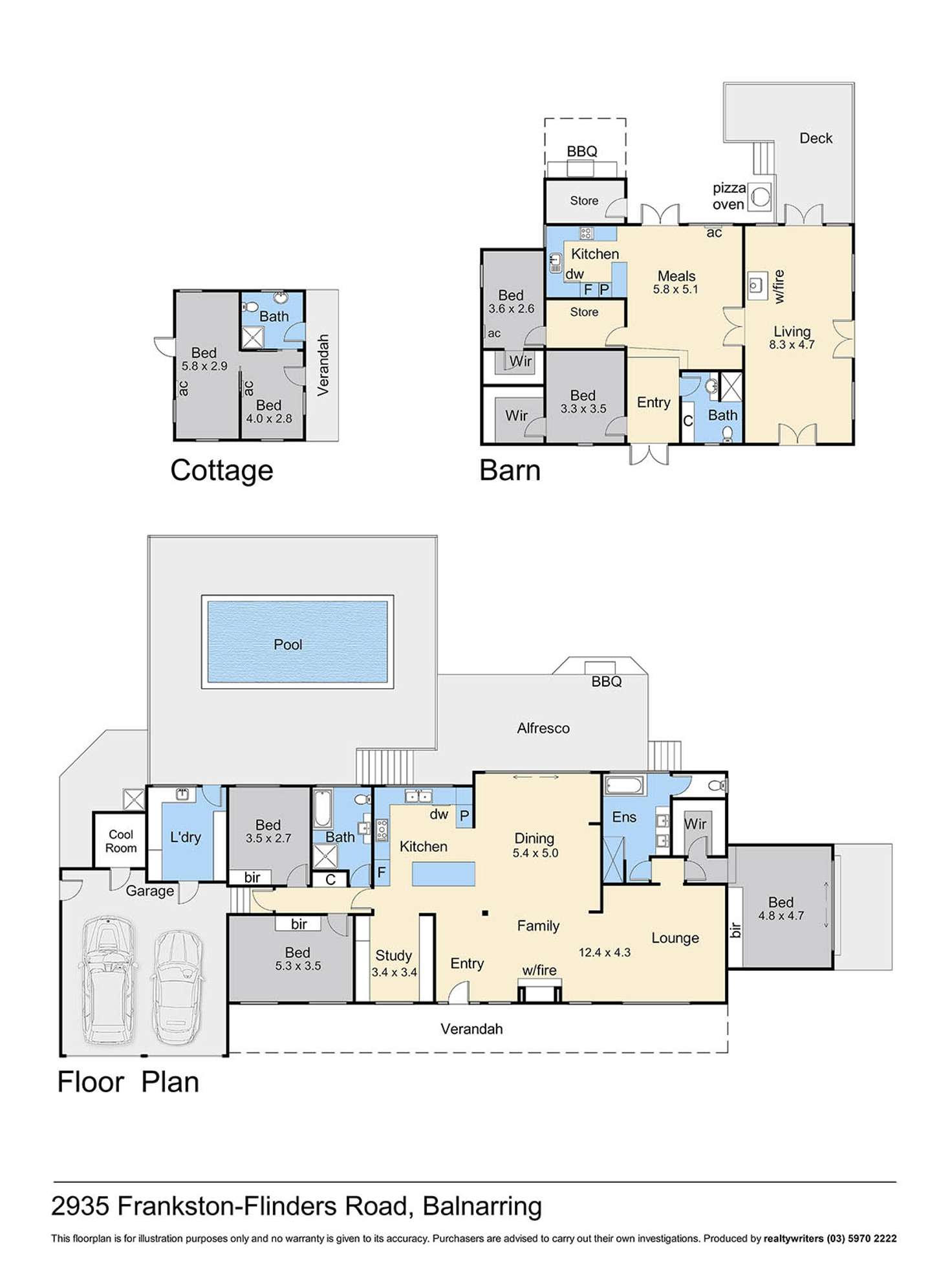Floorplan of Homely acreageSemiRural listing, 2935 Frankston Flinders Road, Balnarring VIC 3926