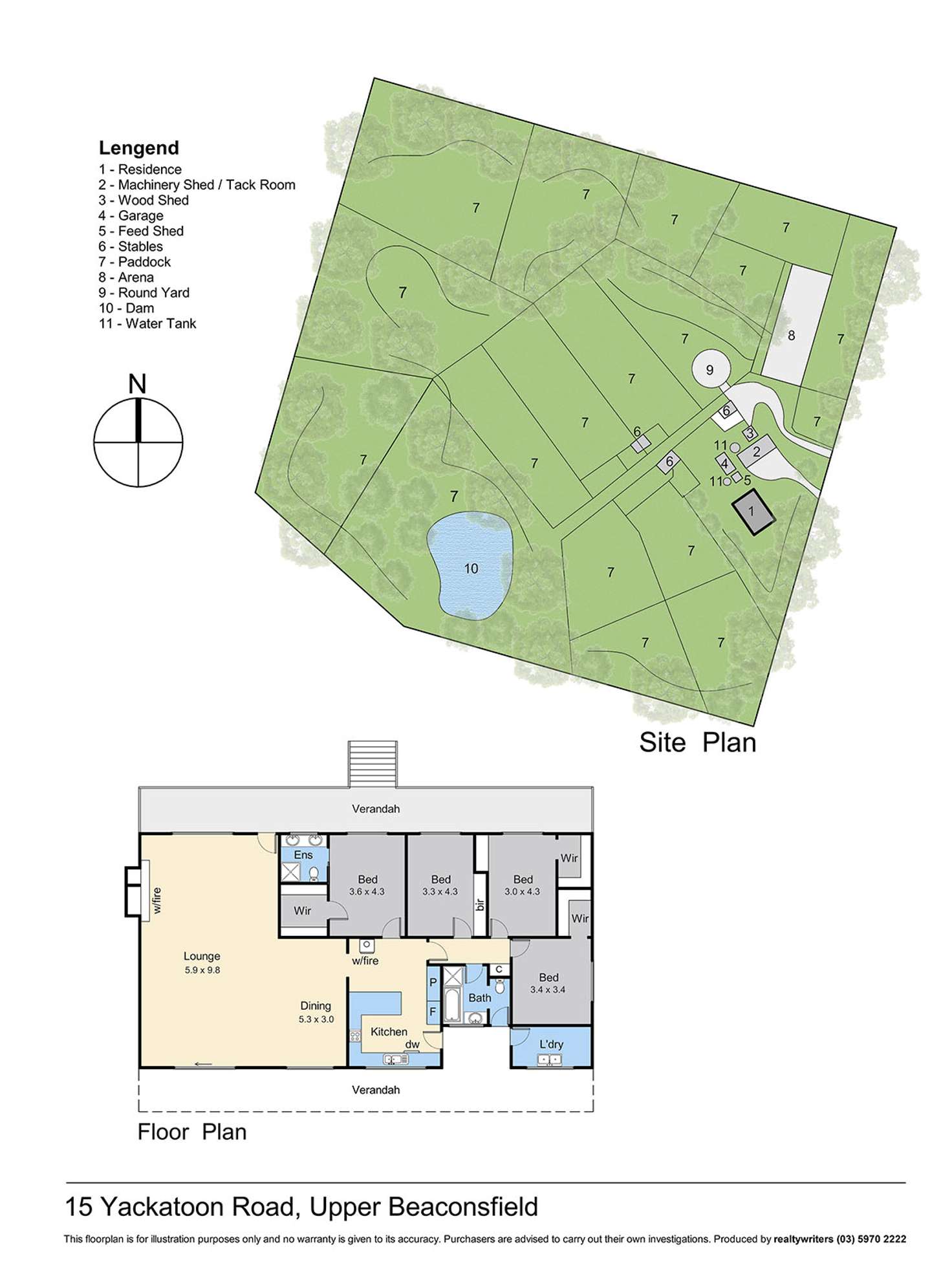 Floorplan of Homely acreageSemiRural listing, 15 Yackatoon Road, Beaconsfield Upper VIC 3808