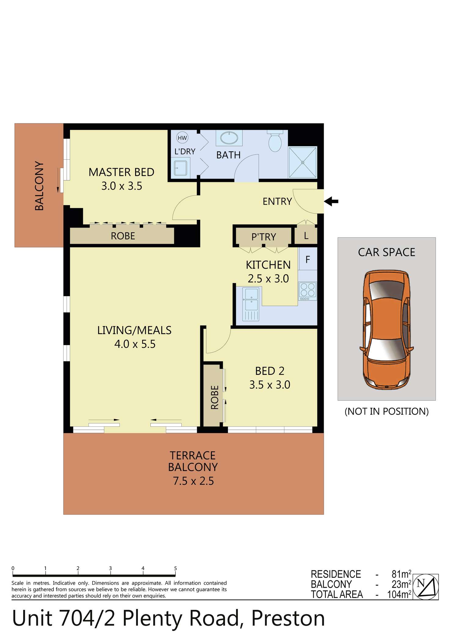 Floorplan of Homely apartment listing, 704/2 Plenty Road, Preston VIC 3072