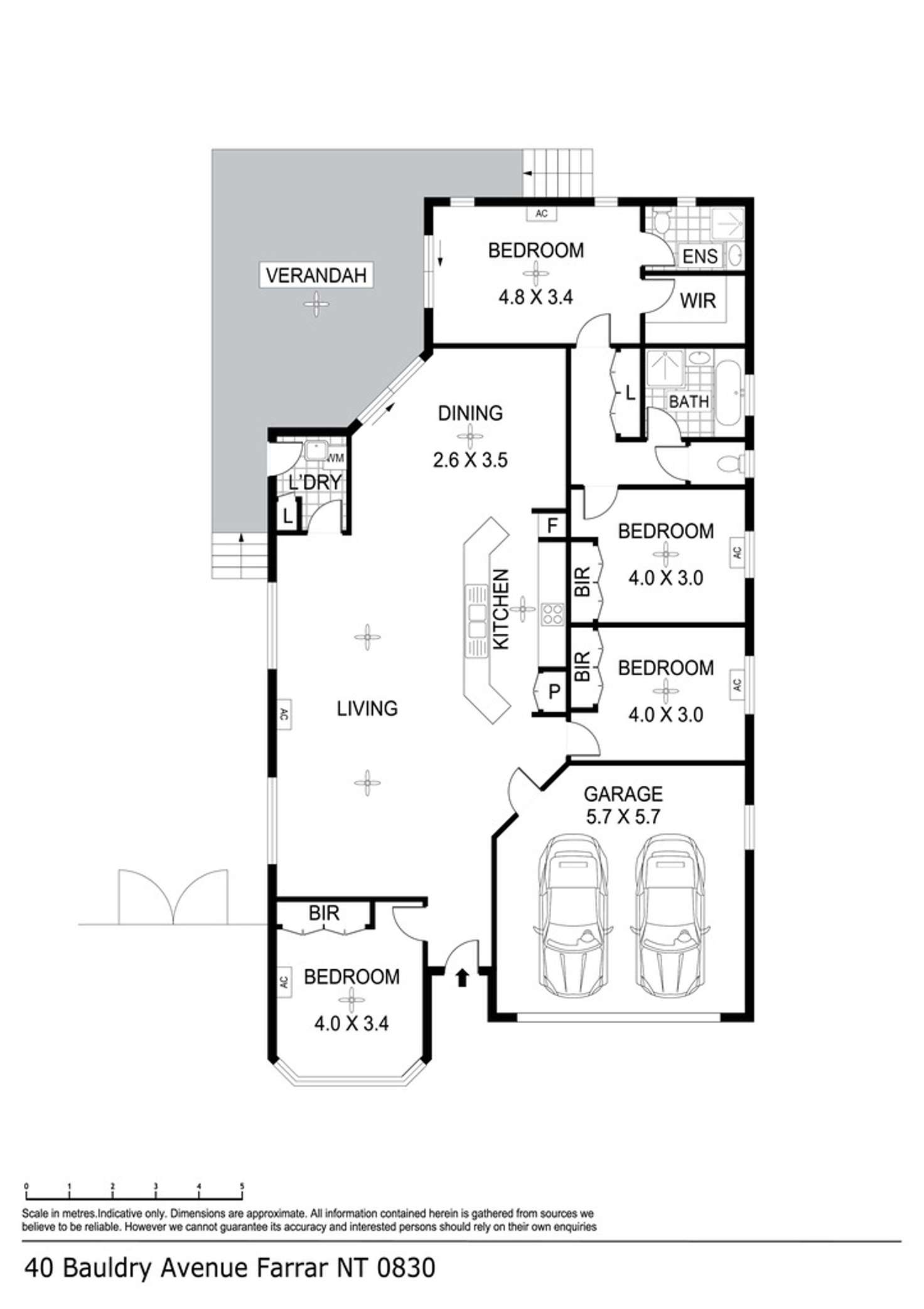 Floorplan of Homely house listing, 40 Bauldry Avenue, Farrar NT 830