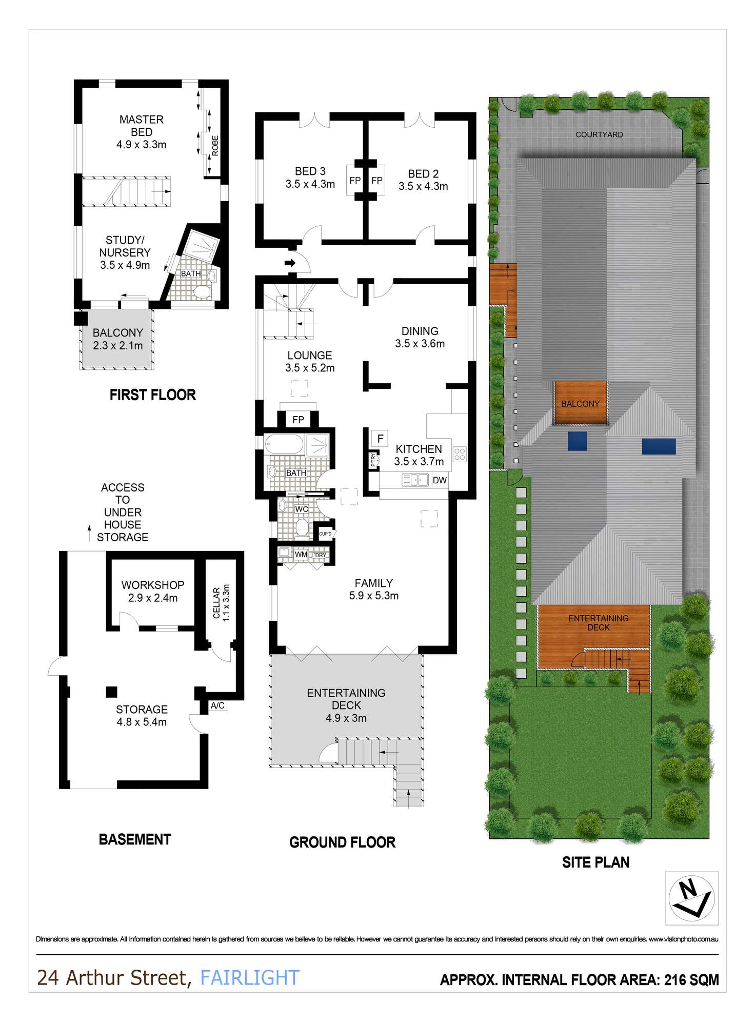Floorplan of Homely house listing, 24 Arthur Street, Fairlight NSW 2094