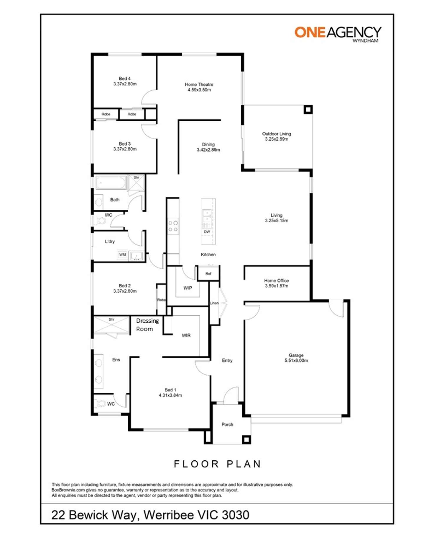Floorplan of Homely house listing, 22 Bewick Way, Werribee VIC 3030