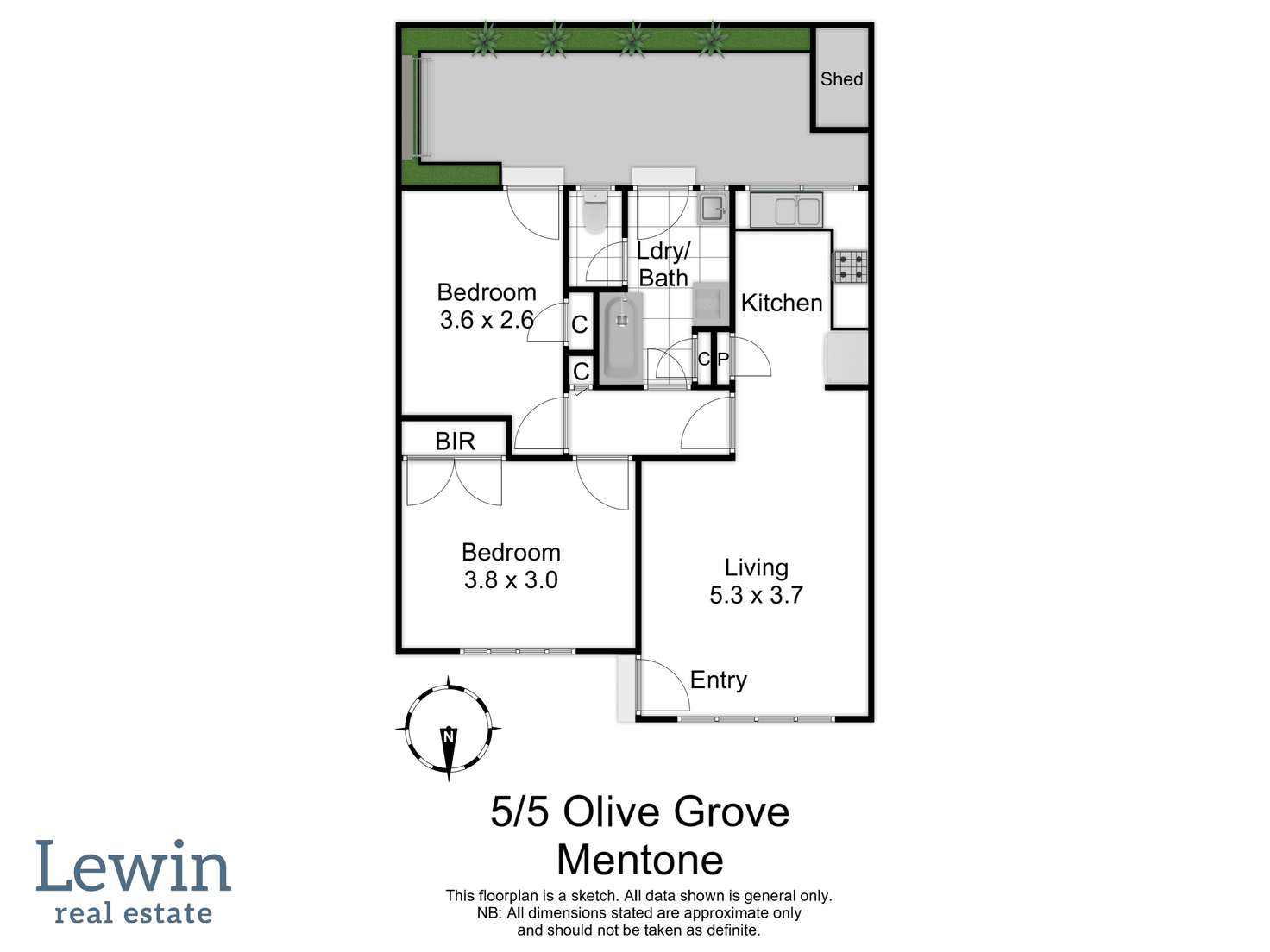 Floorplan of Homely unit listing, 5/5 Olive Grove, Mentone VIC 3194