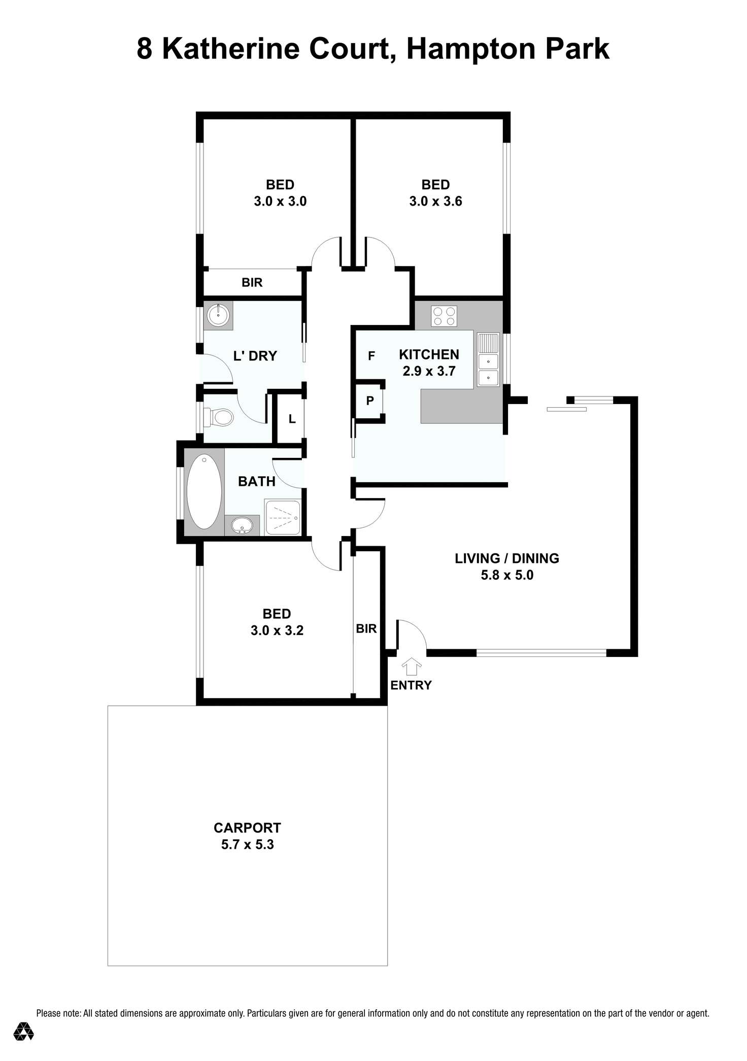 Floorplan of Homely house listing, 8 Katherine Court, Hampton Park VIC 3976