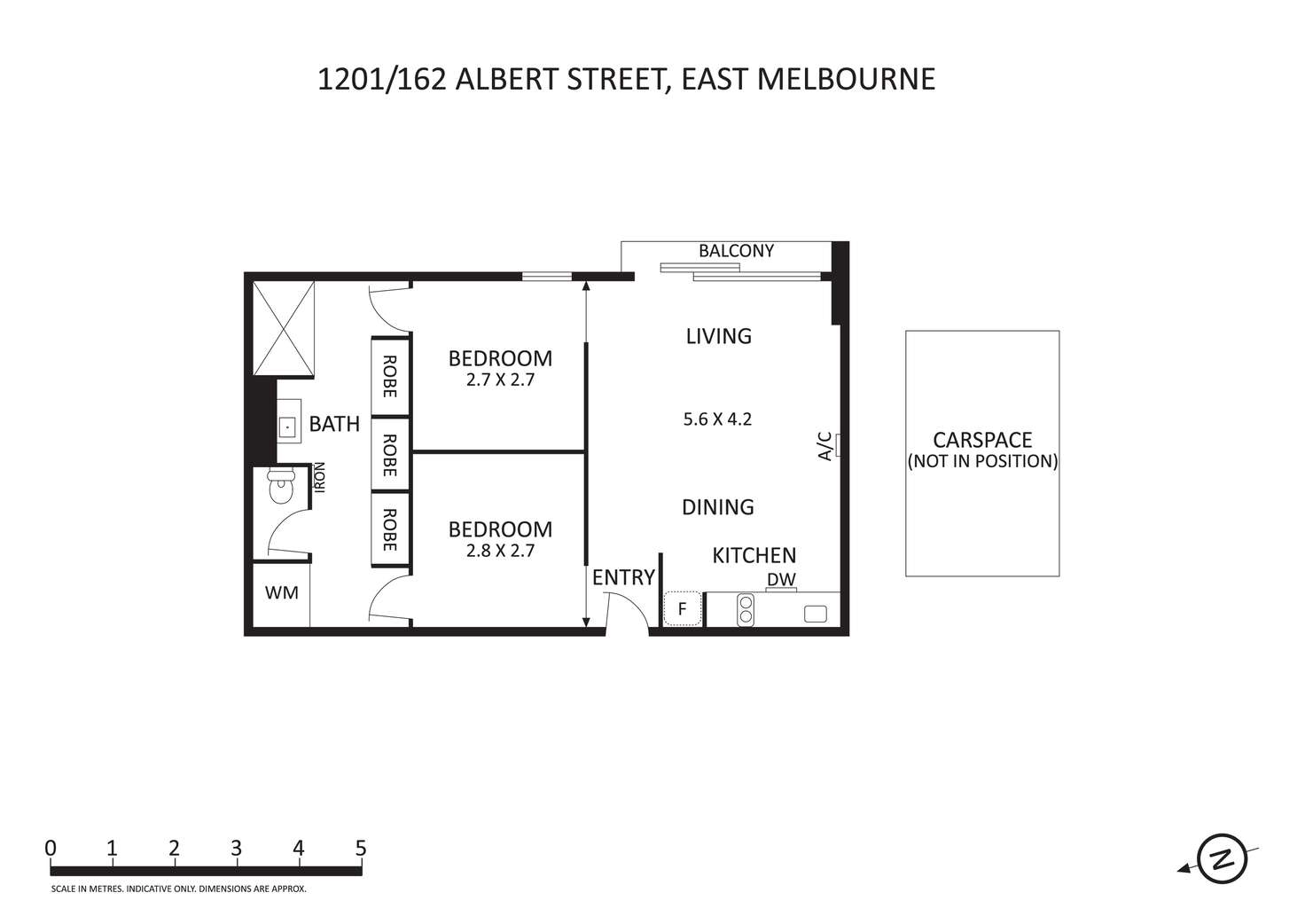 Floorplan of Homely apartment listing, 1201V/162 Albert Street, East Melbourne VIC 3002