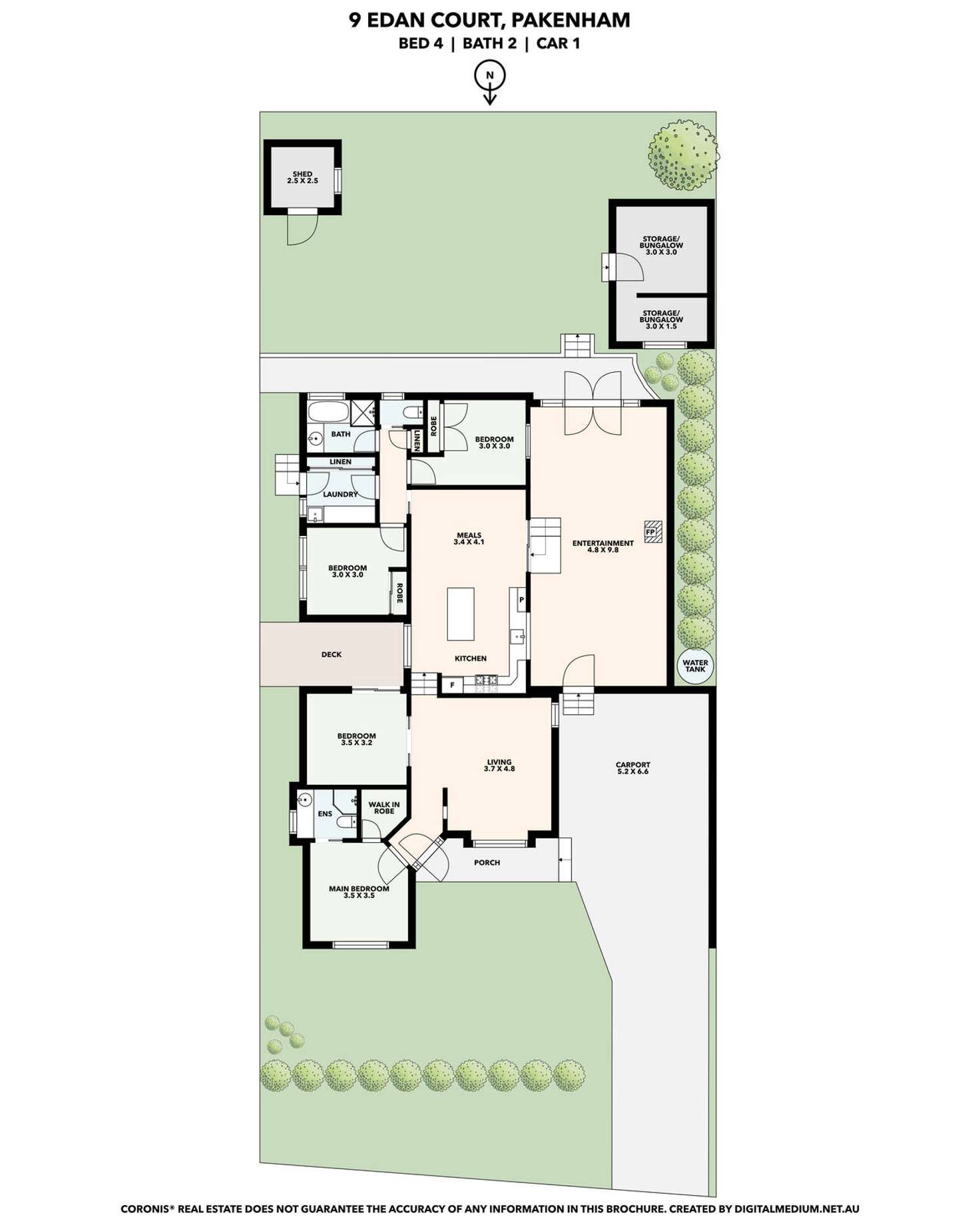 Floorplan of Homely house listing, 9 Edan Court, Pakenham VIC 3810