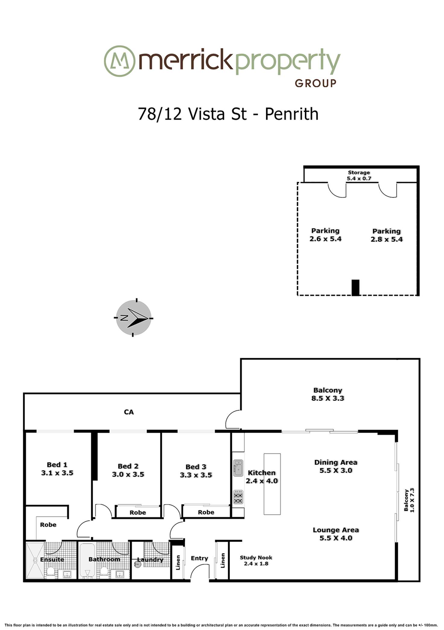 Floorplan of Homely apartment listing, 78/12 Vista Street, Penrith NSW 2750