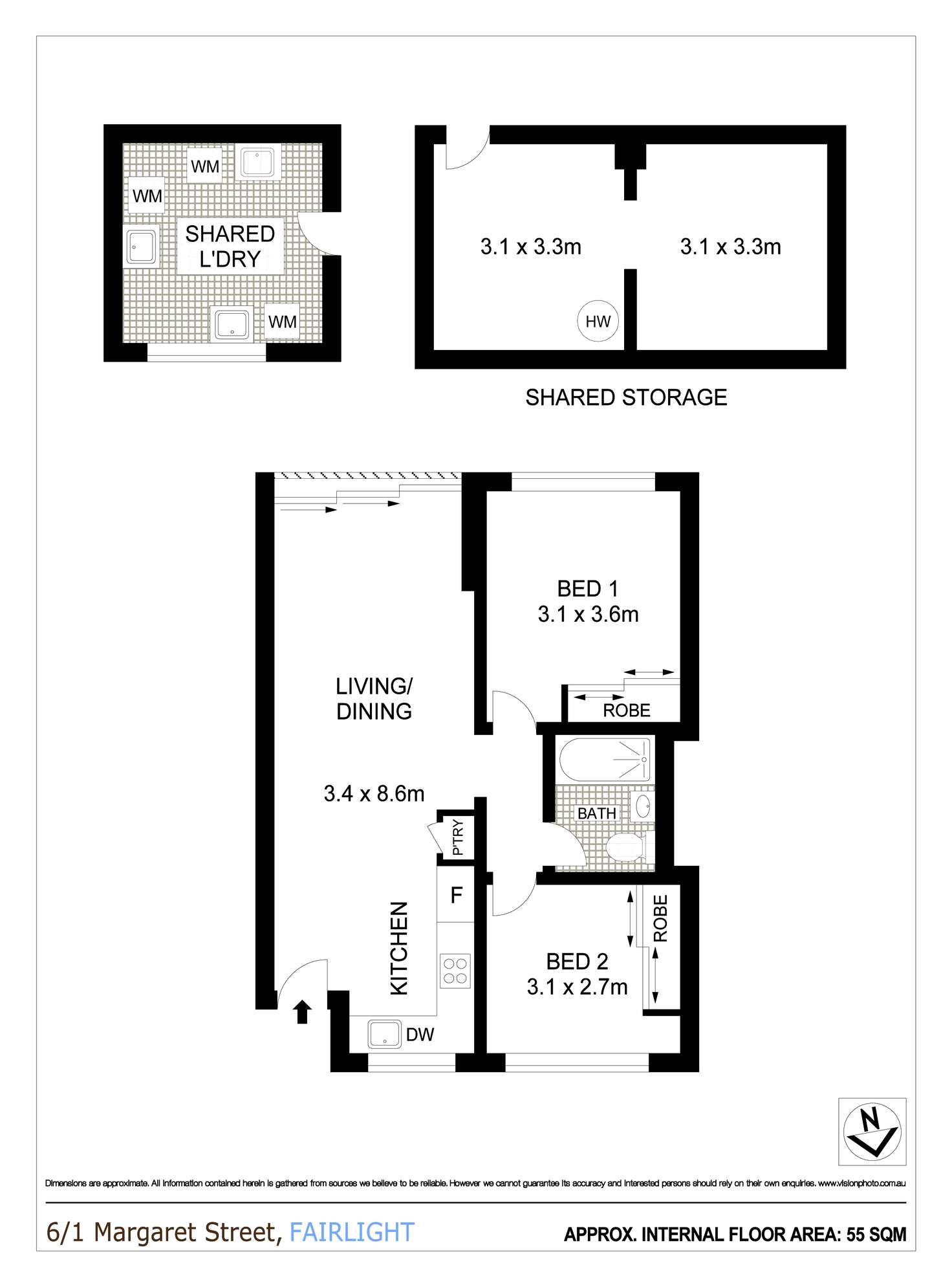 Floorplan of Homely apartment listing, 6/1 Margaret Street, Fairlight NSW 2094