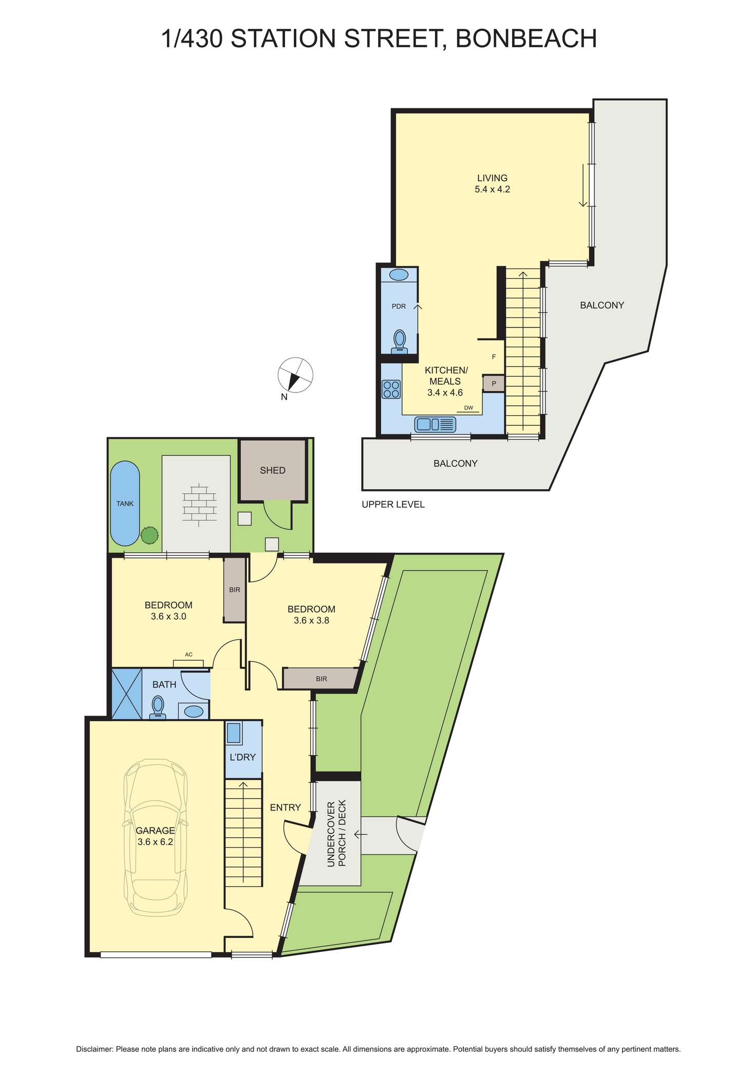 Floorplan of Homely townhouse listing, 1/430 Station Street, Bonbeach VIC 3196