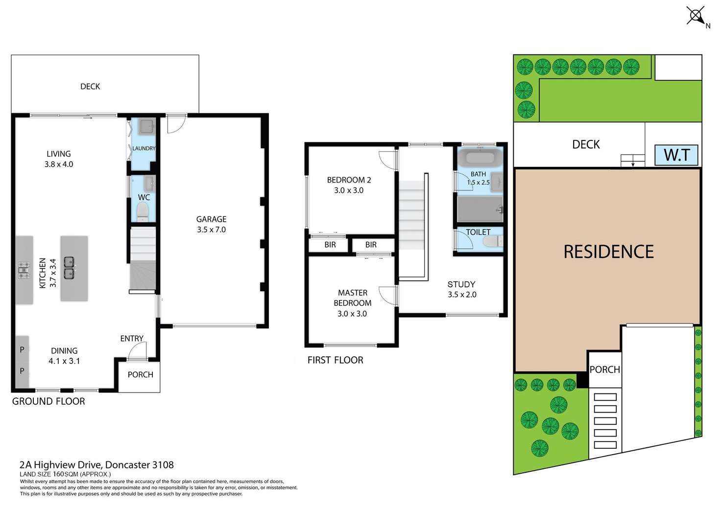 Floorplan of Homely townhouse listing, 2A Highview Drive, Doncaster VIC 3108