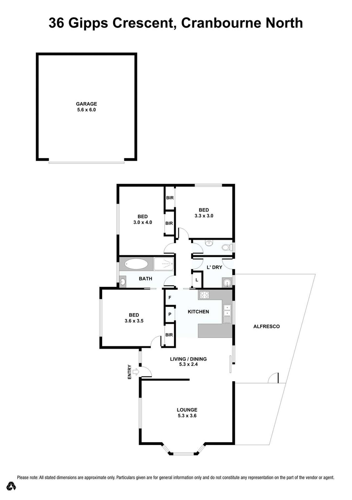 Floorplan of Homely house listing, 36 Gipps Crescent, Cranbourne North VIC 3977
