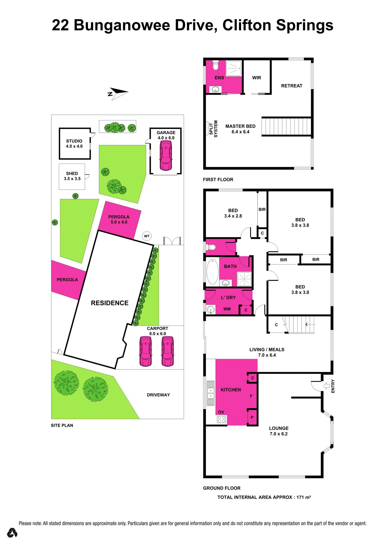 Floorplan of Homely house listing, 22 Bunganowee Drive, Clifton Springs VIC 3222