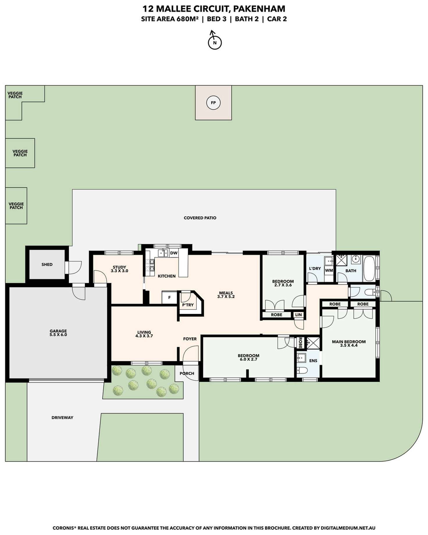 Floorplan of Homely house listing, 12 Mallee Circuit, Pakenham VIC 3810