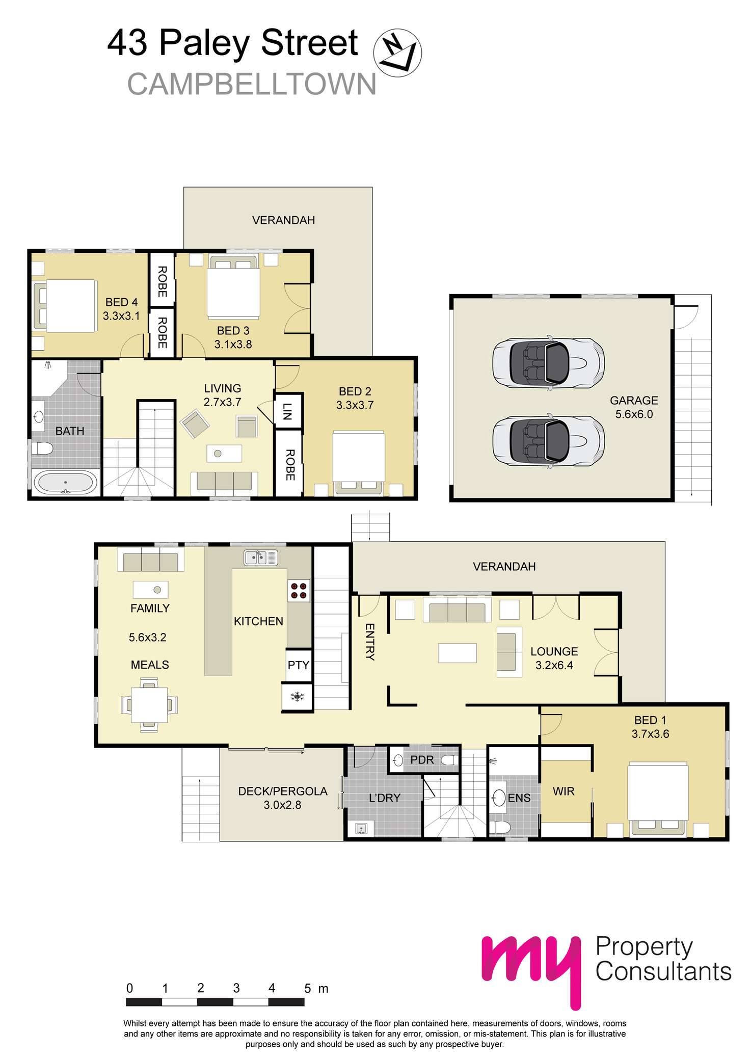 Floorplan of Homely house listing, 43 Paley Street, Campbelltown NSW 2560