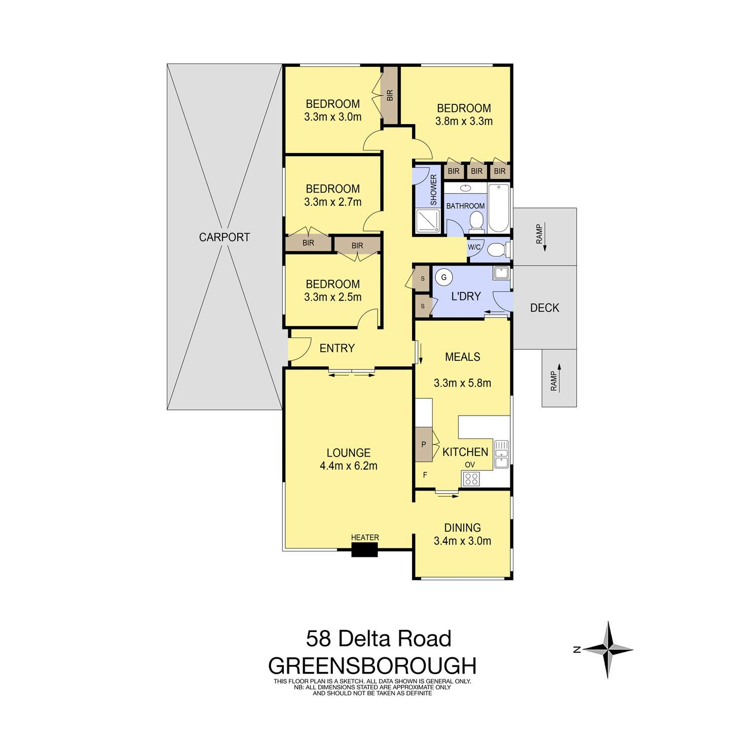 Floorplan of Homely house listing, 58 Delta Road, Greensborough VIC 3088