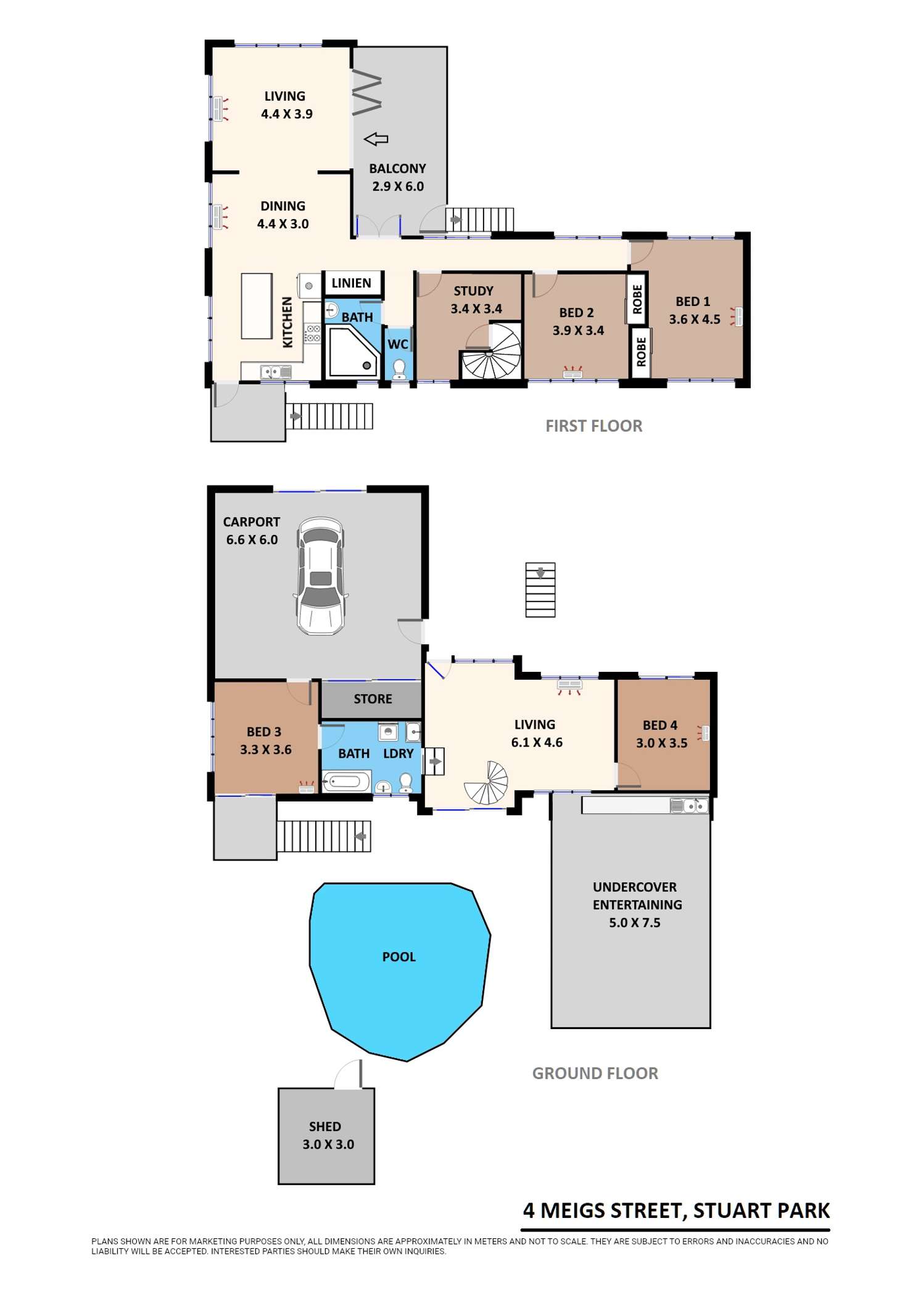 Floorplan of Homely house listing, 4 Meigs Crescent, Stuart Park NT 820
