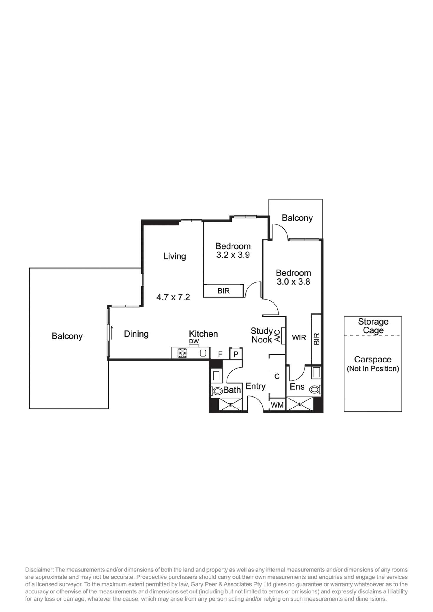 Floorplan of Homely apartment listing, 412/15 Bond Street, Caulfield North VIC 3161