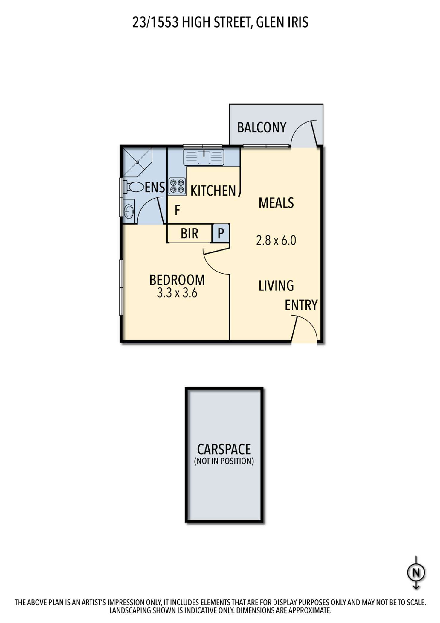 Floorplan of Homely apartment listing, 23/1553 High Street, Glen Iris VIC 3146
