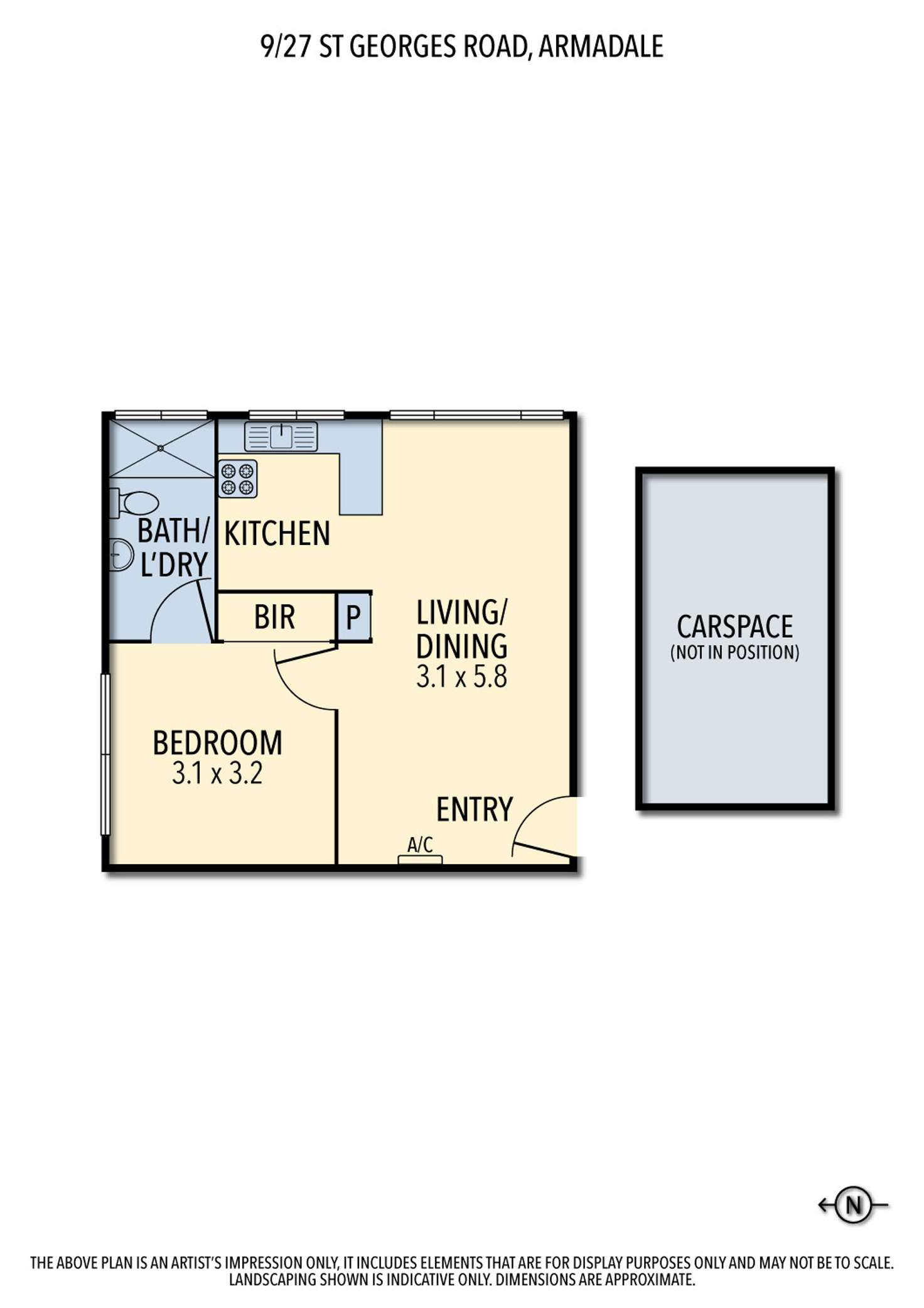 Floorplan of Homely apartment listing, 9/27 St Georges Road, Armadale VIC 3143