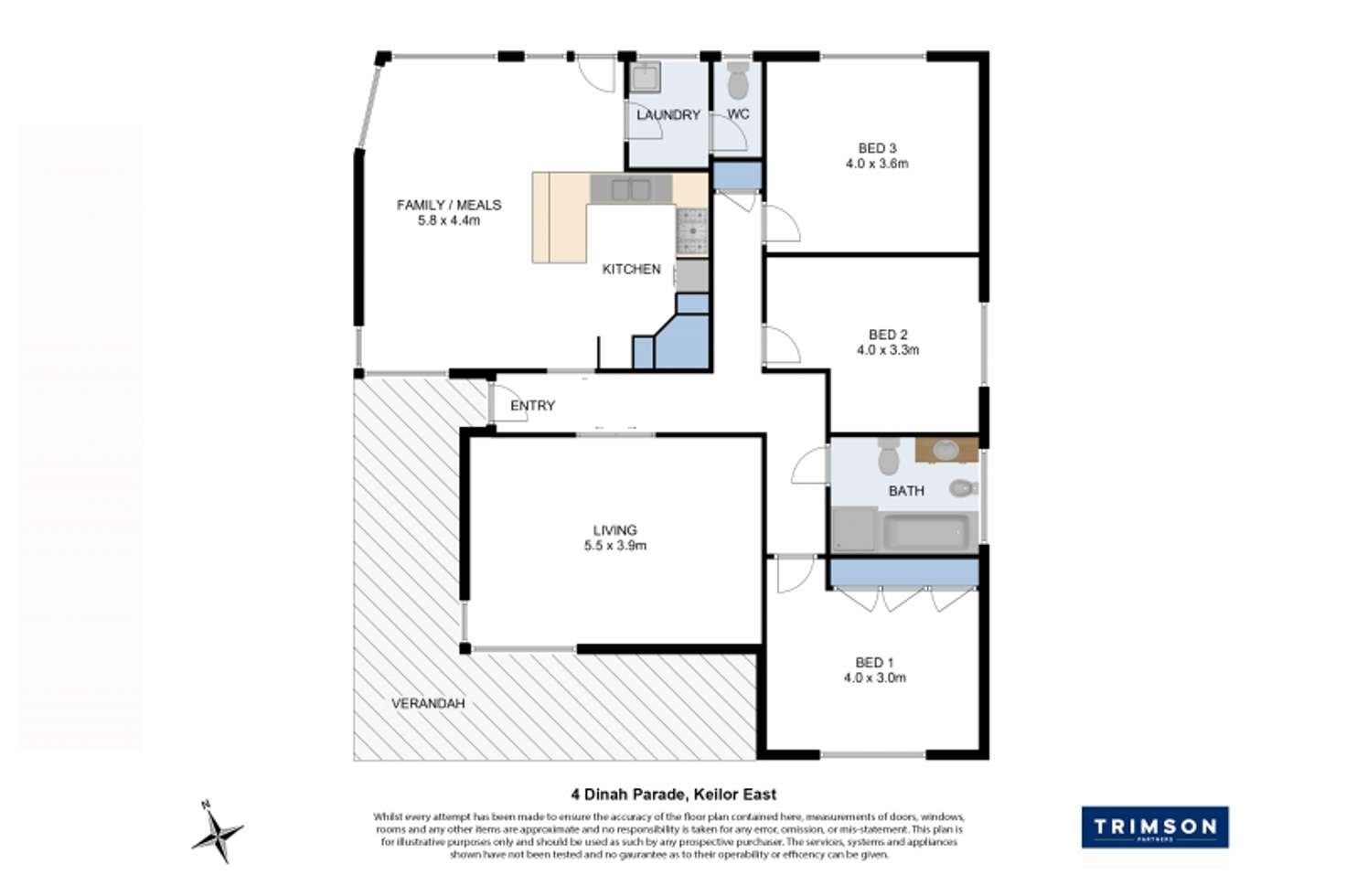 Floorplan of Homely house listing, 4 Dinah Parade, Keilor East VIC 3033