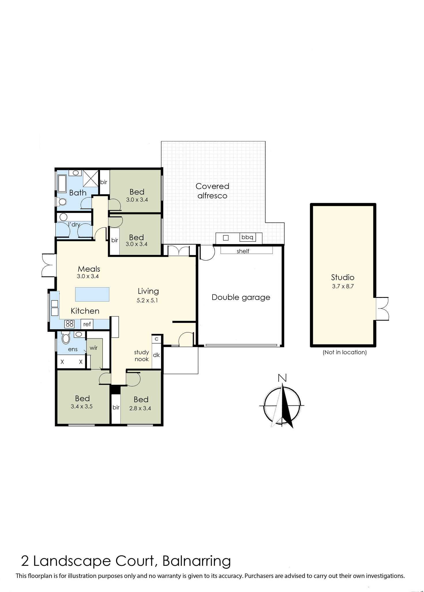 Floorplan of Homely house listing, 2 Landscape Court, Balnarring VIC 3926