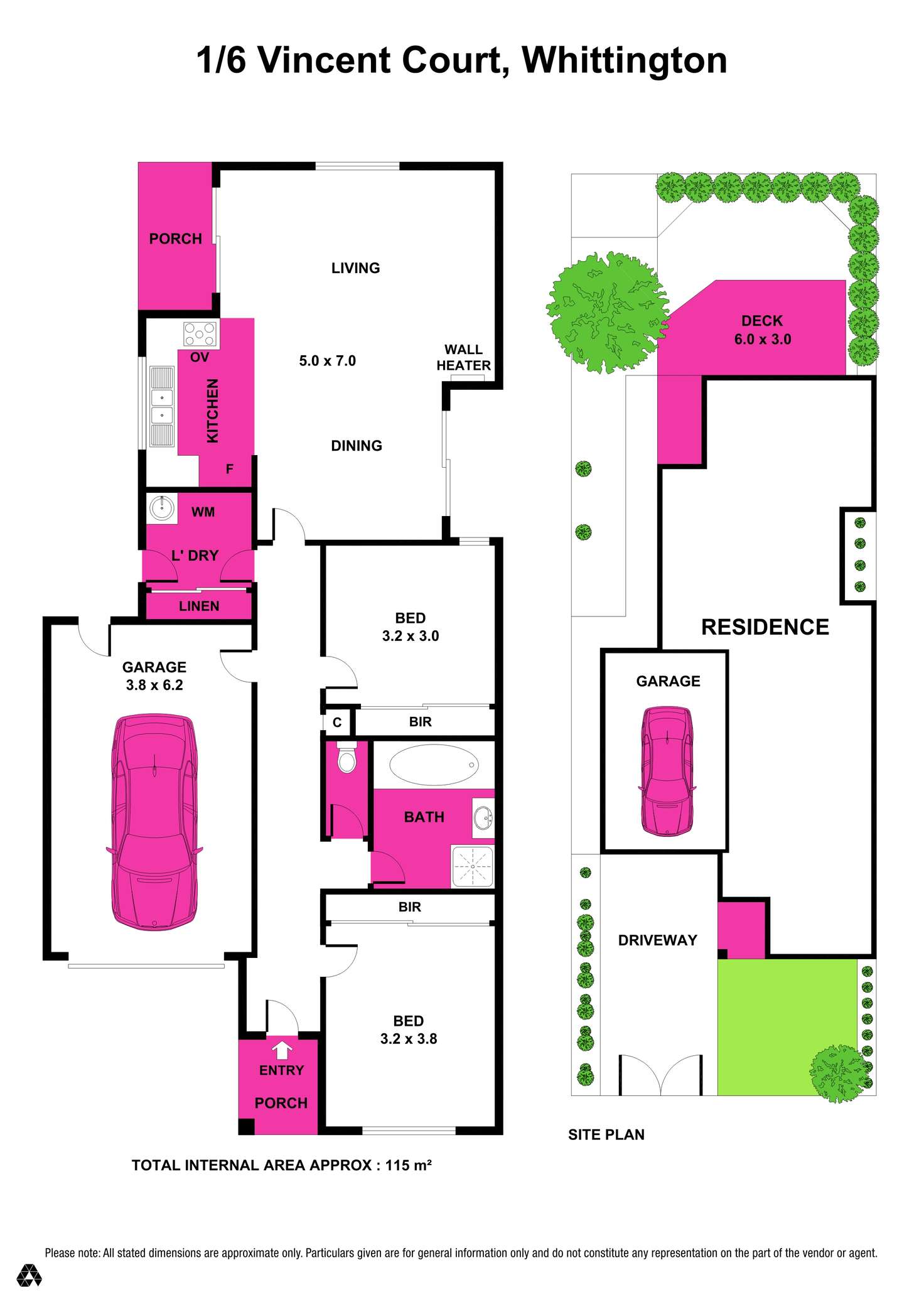 Floorplan of Homely house listing, 1/6 Vincent Court, Whittington VIC 3219
