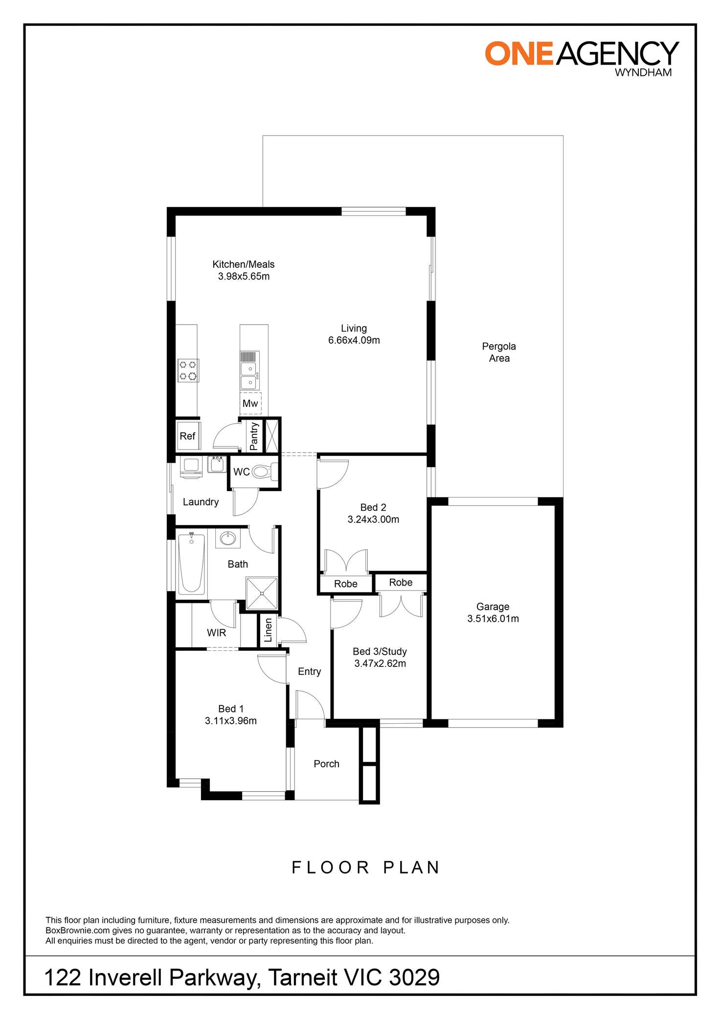 Floorplan of Homely house listing, 122 Inverell Parkway, Tarneit VIC 3029