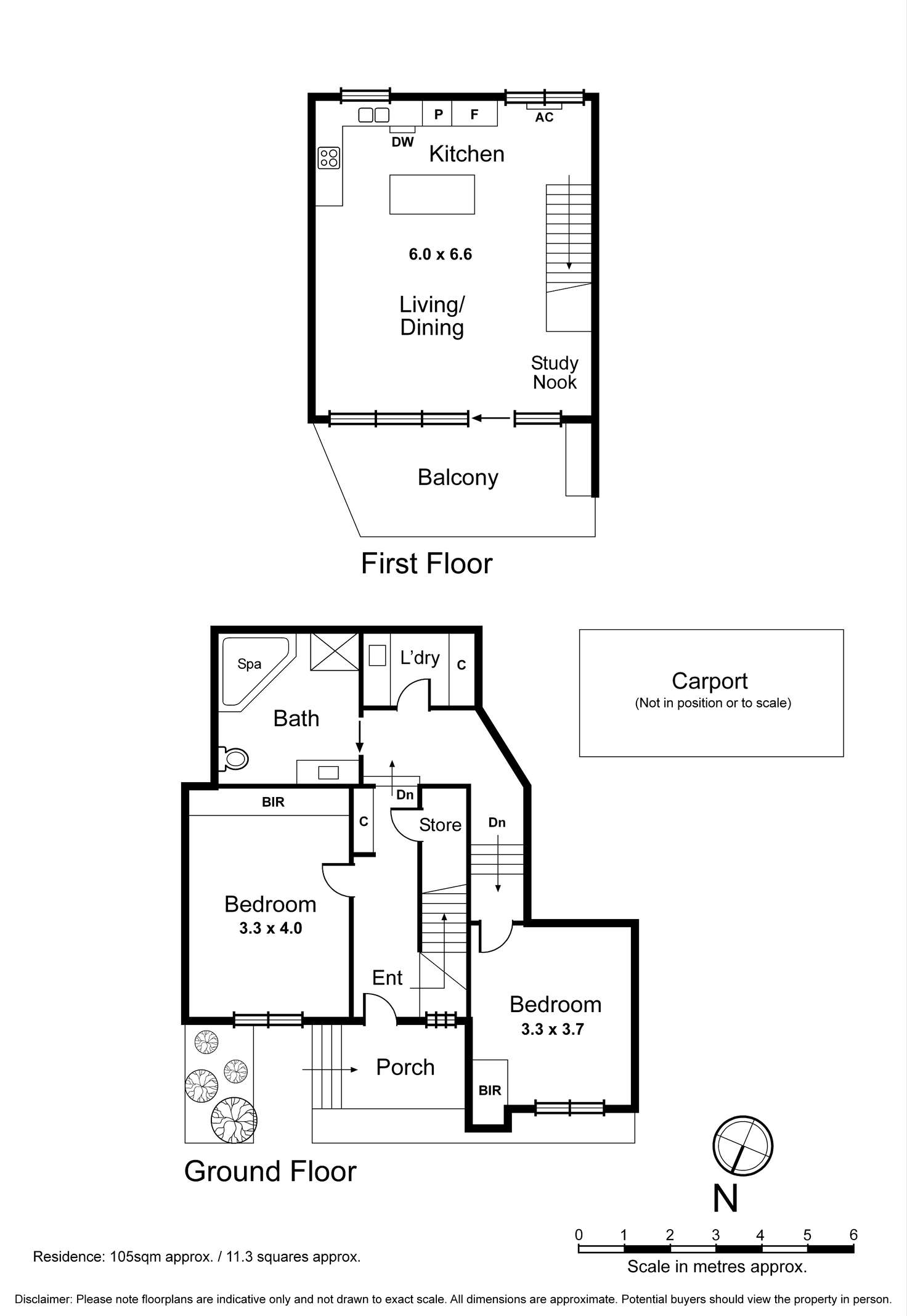 Floorplan of Homely townhouse listing, 2/282 Nepean Highway, Edithvale VIC 3196