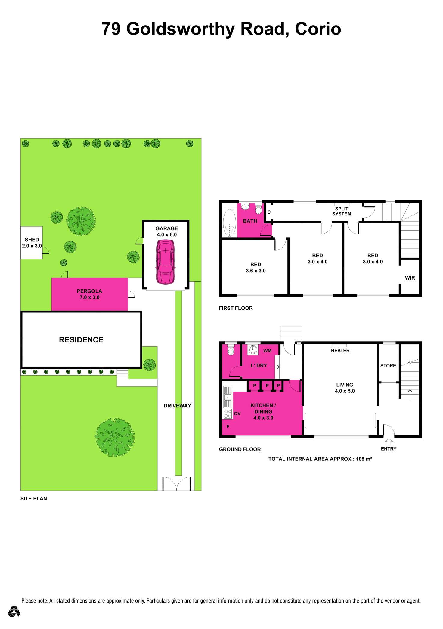 Floorplan of Homely house listing, 79 Goldsworthy Road, Corio VIC 3214