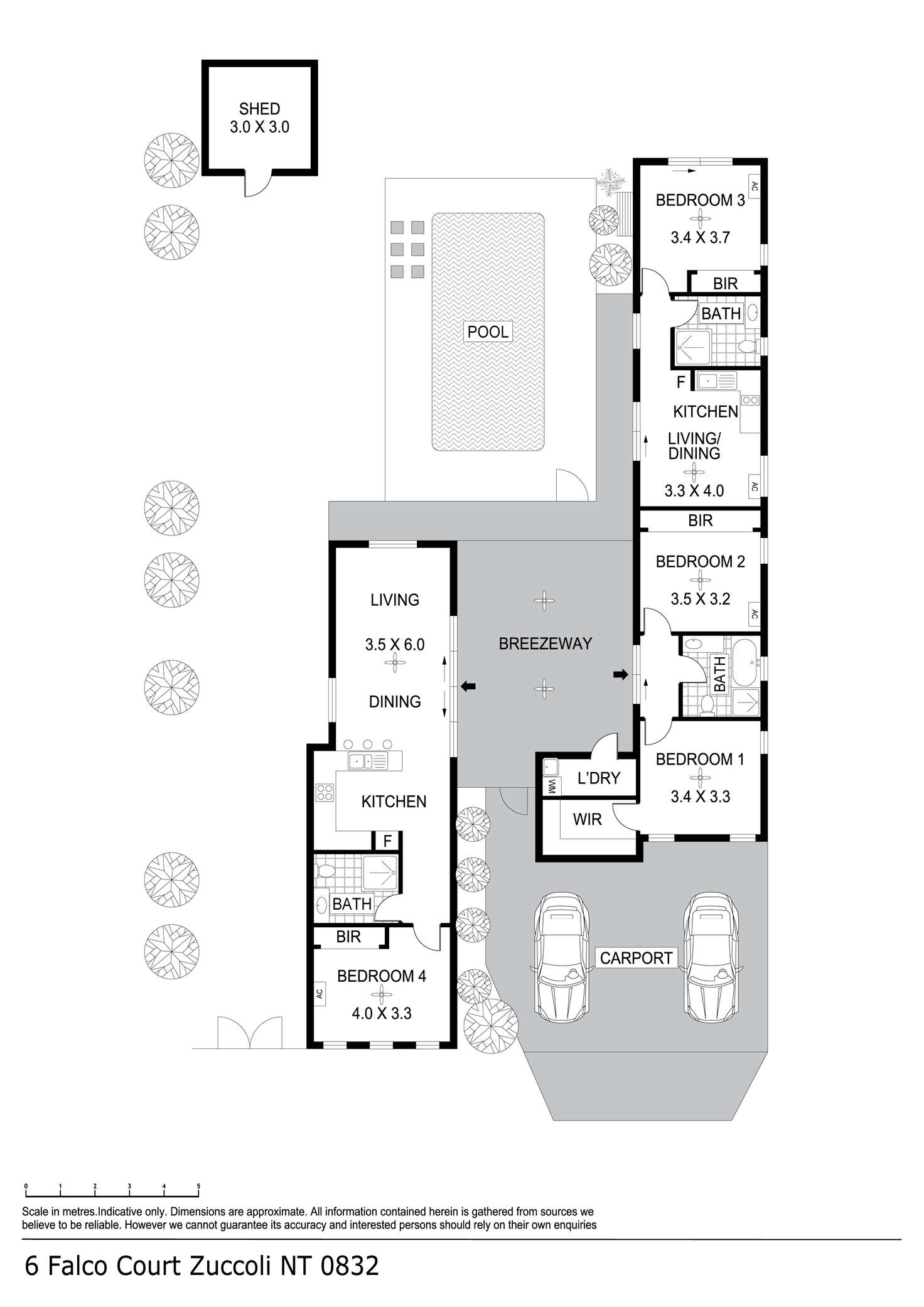 Floorplan of Homely house listing, 6 Falco Court, Zuccoli NT 832